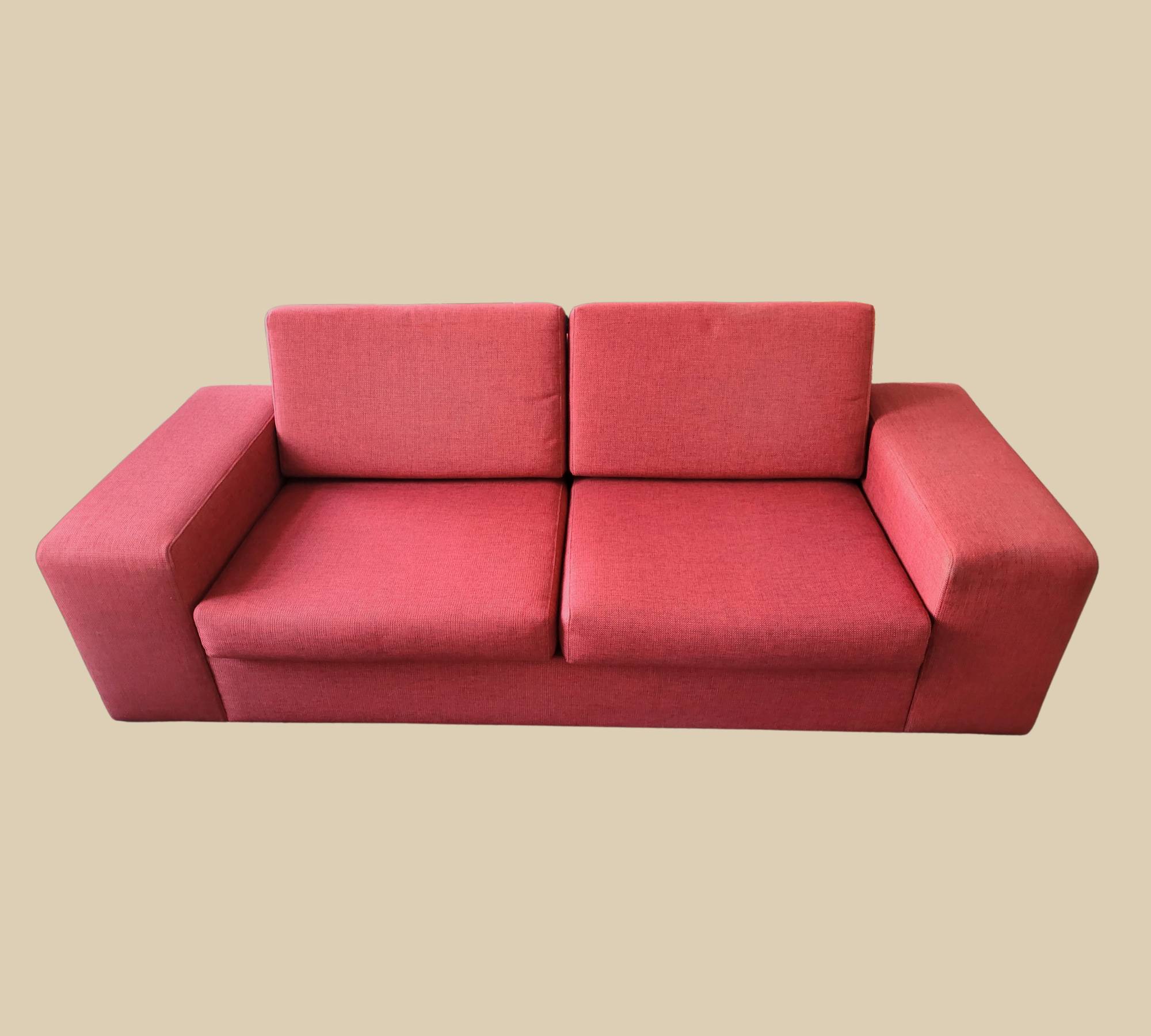Sofa 2-Sitzer Stoff Rot 