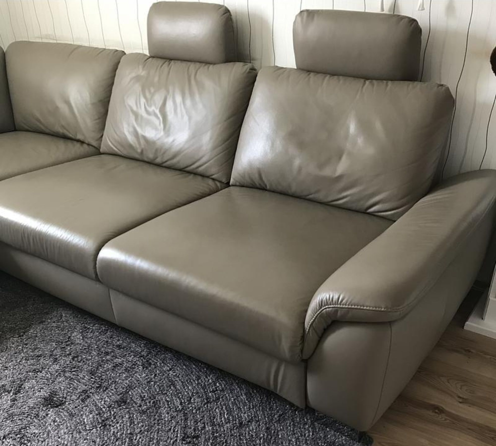Cava Schlafsofa Récamiere Links Leder Torro Artischocke