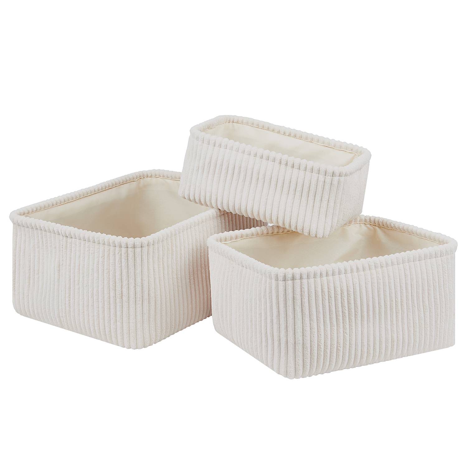 3x Lord Of Cord Korb-Set Beige