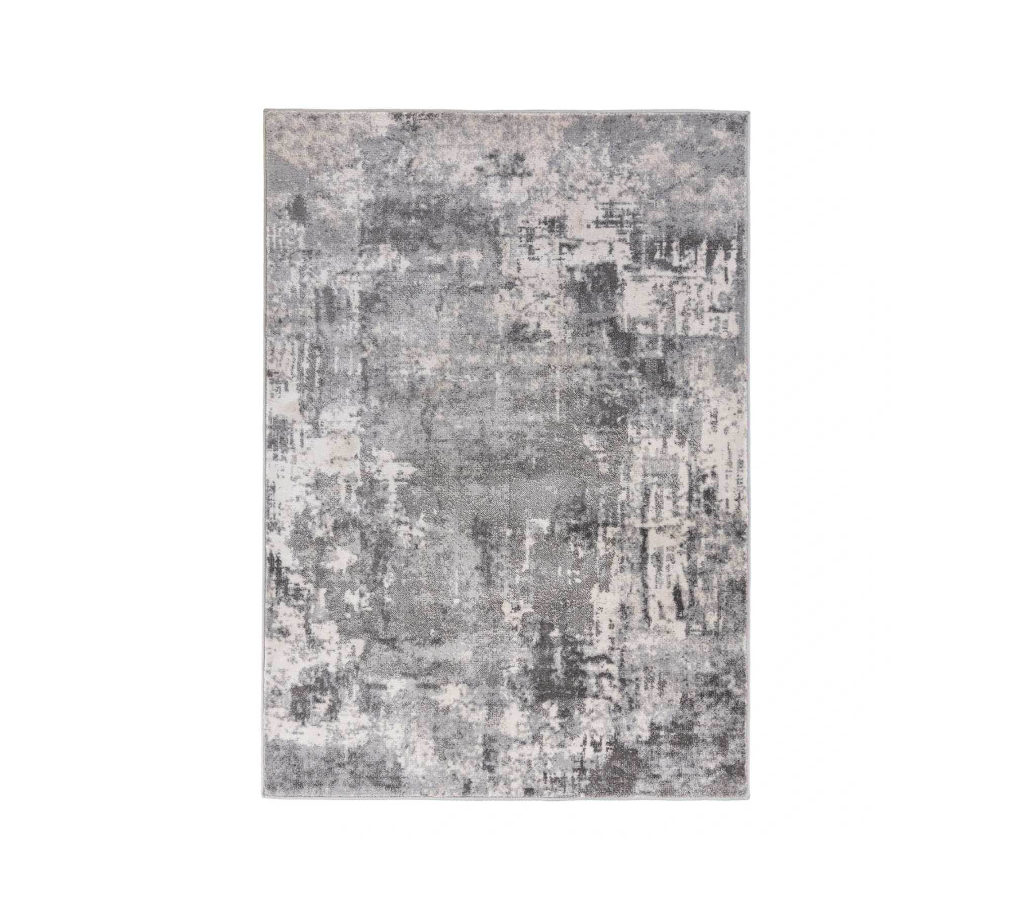 Kurzflorteppich Kunstfaser Grau 120 x 170 cm