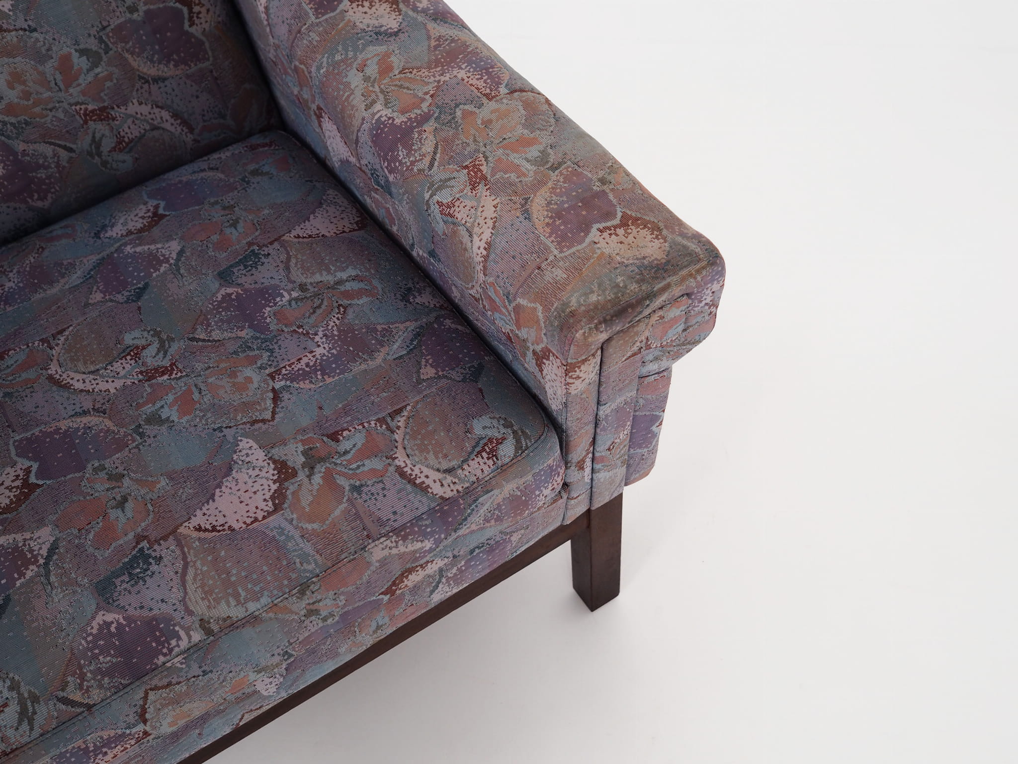 Vintage armchair beech wood textile violet 1960s