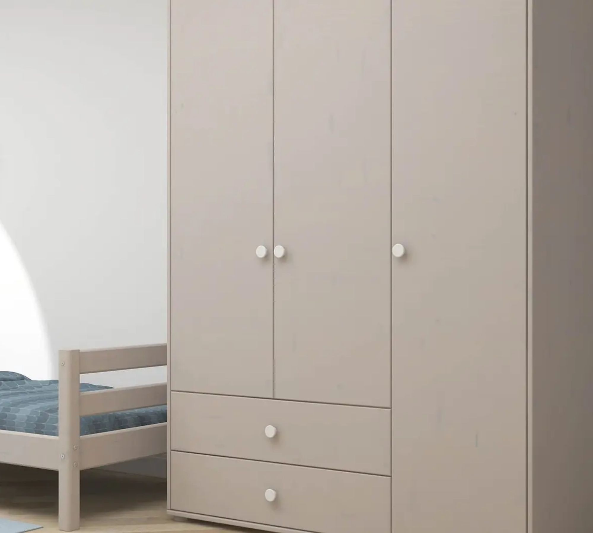 Kleiderschrank Extra Hoch Holz Grau