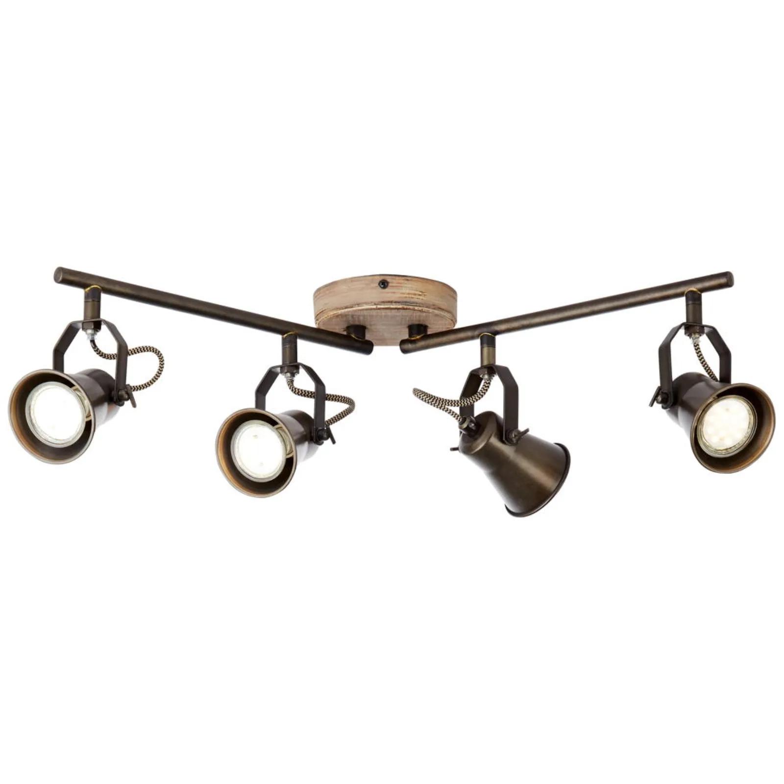 Ceiling lamp Seed II Steel Pine solid 4-flame