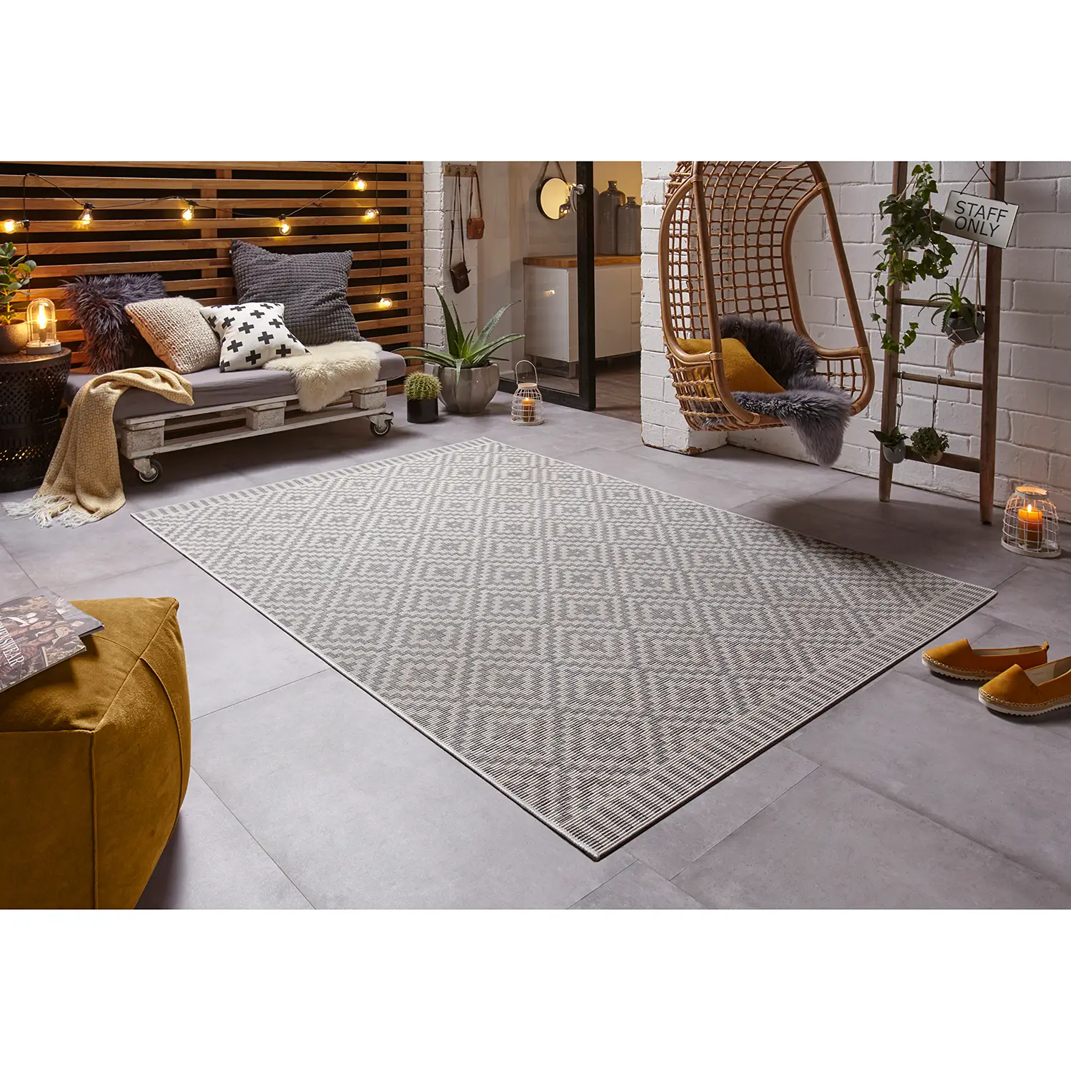 Breeze In-/Outdoorteppich Hellgrau