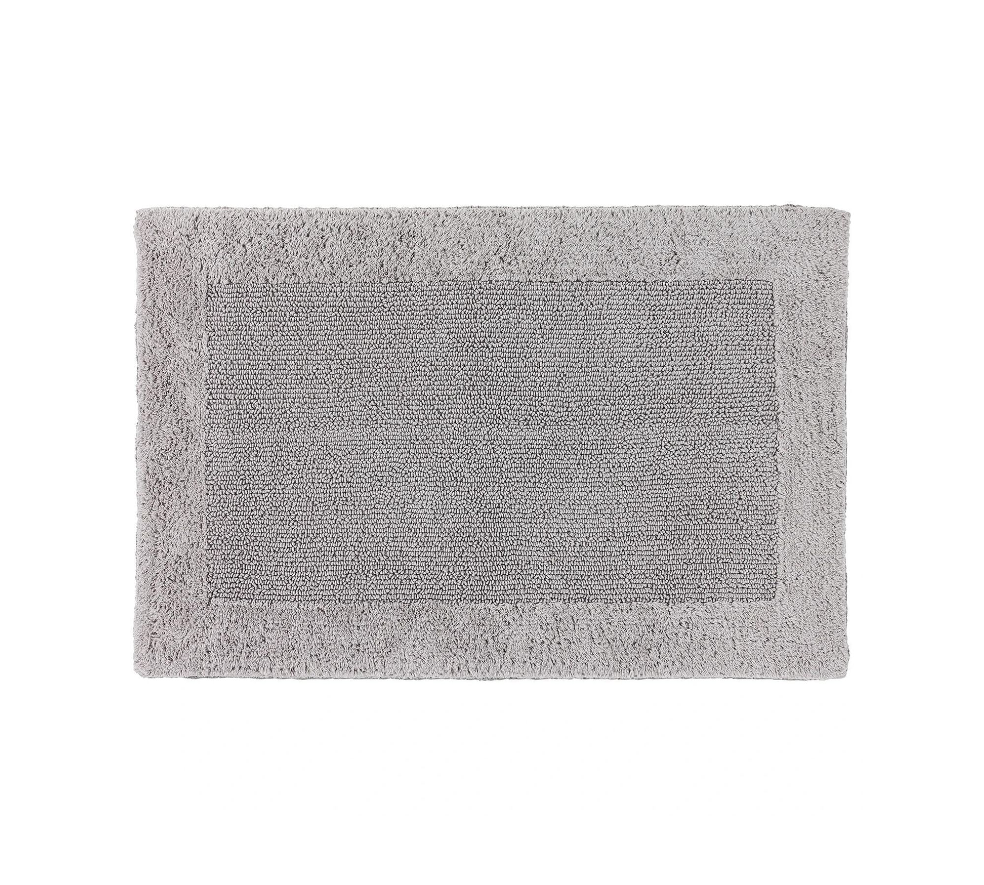Badteppich Stoff Grau 60 x 90 cm