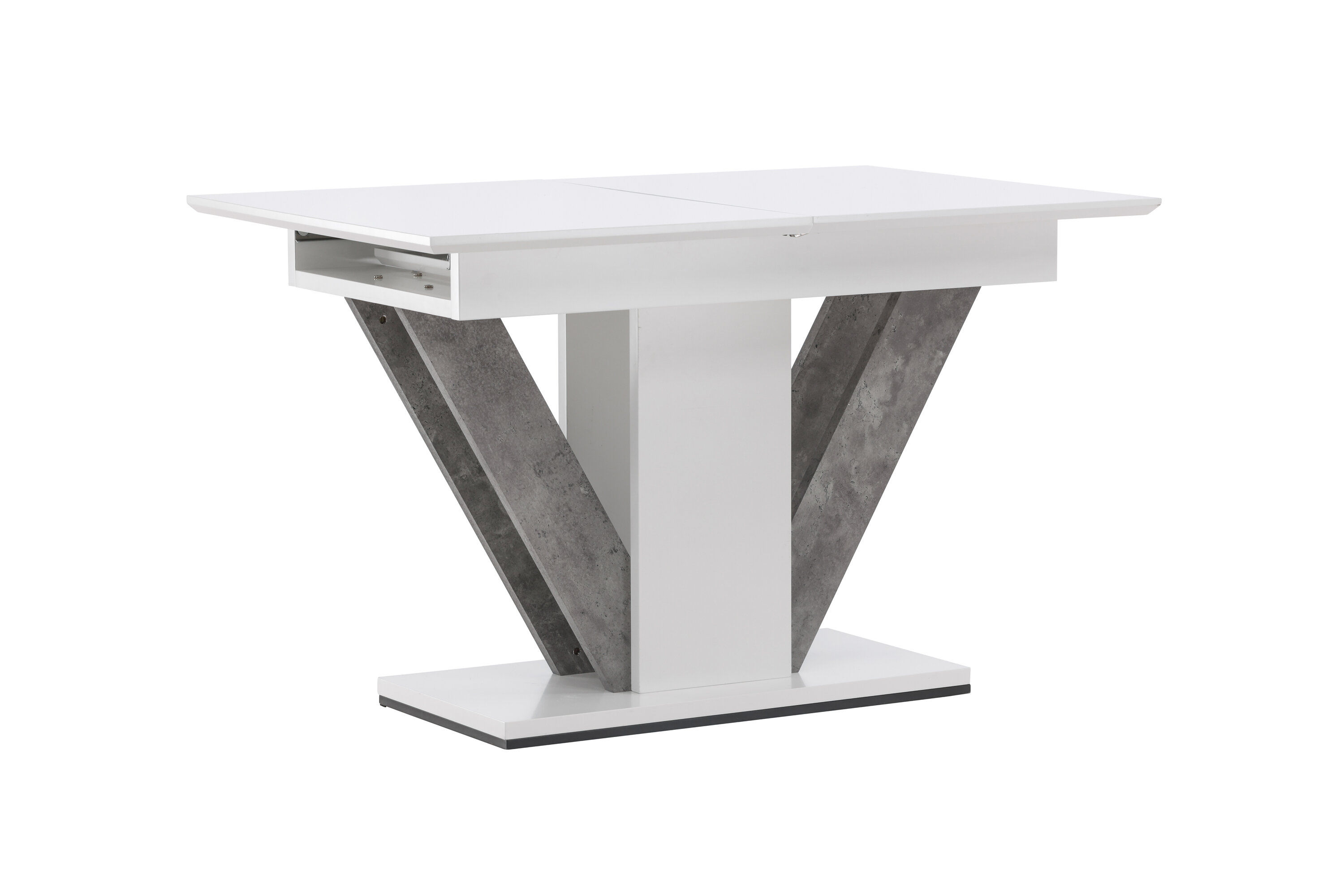 Disa  Dining table  MDF White/Grey 120/160×80