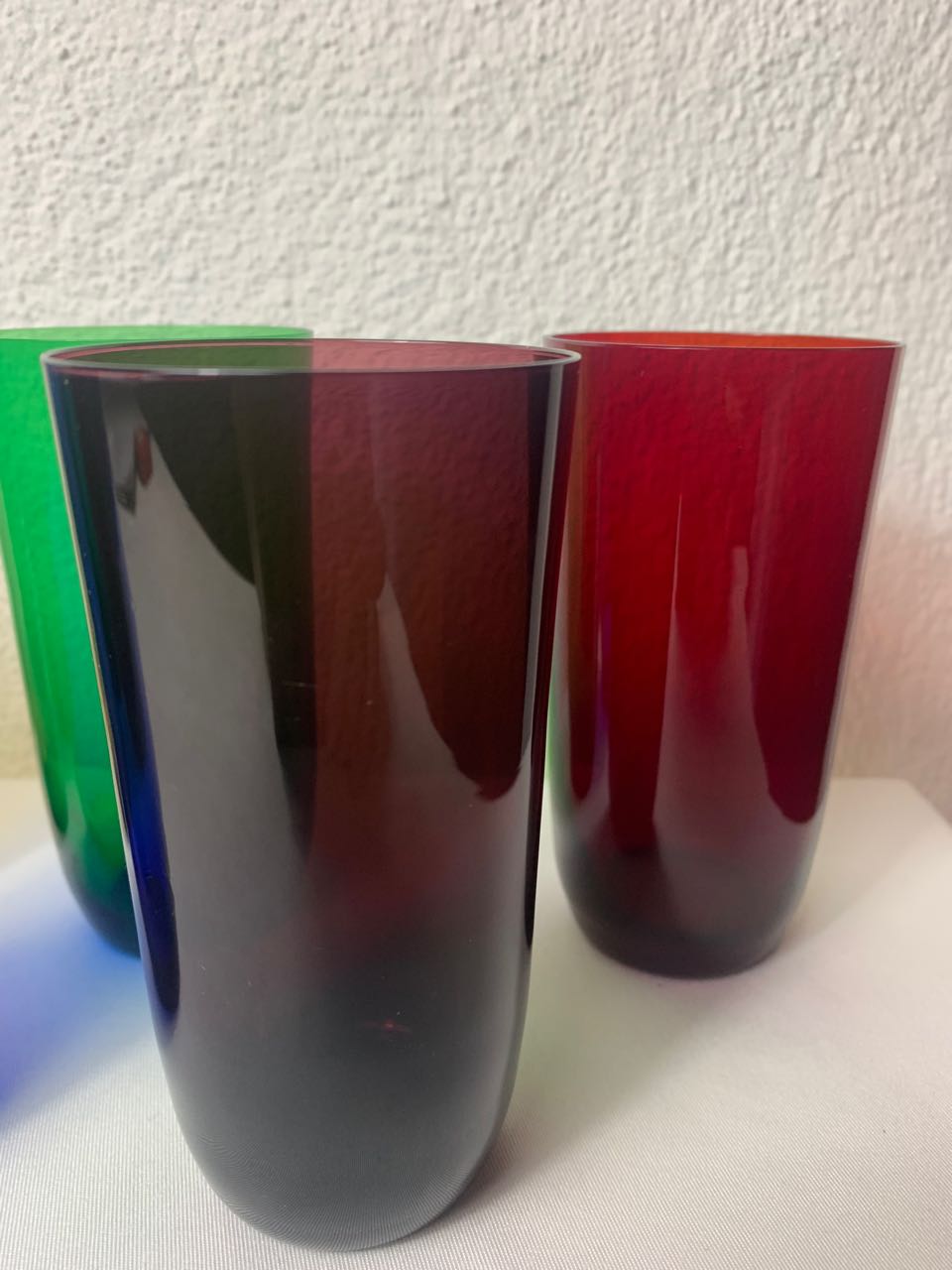 8x Vintage Gläser Glas Mehrfarbig