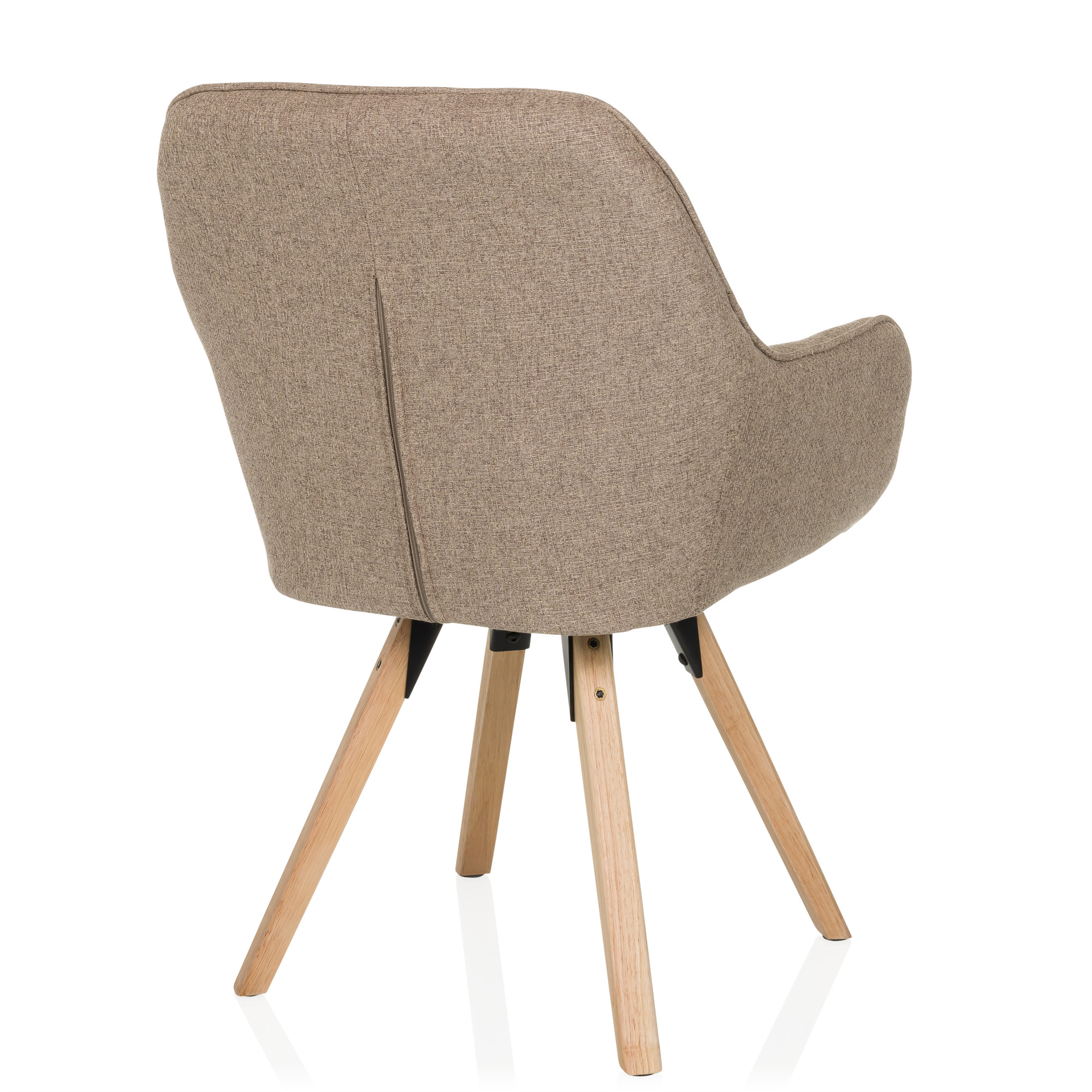 SCANDI SOFT Esszimmerstuhl Drehbar Stoff Beige