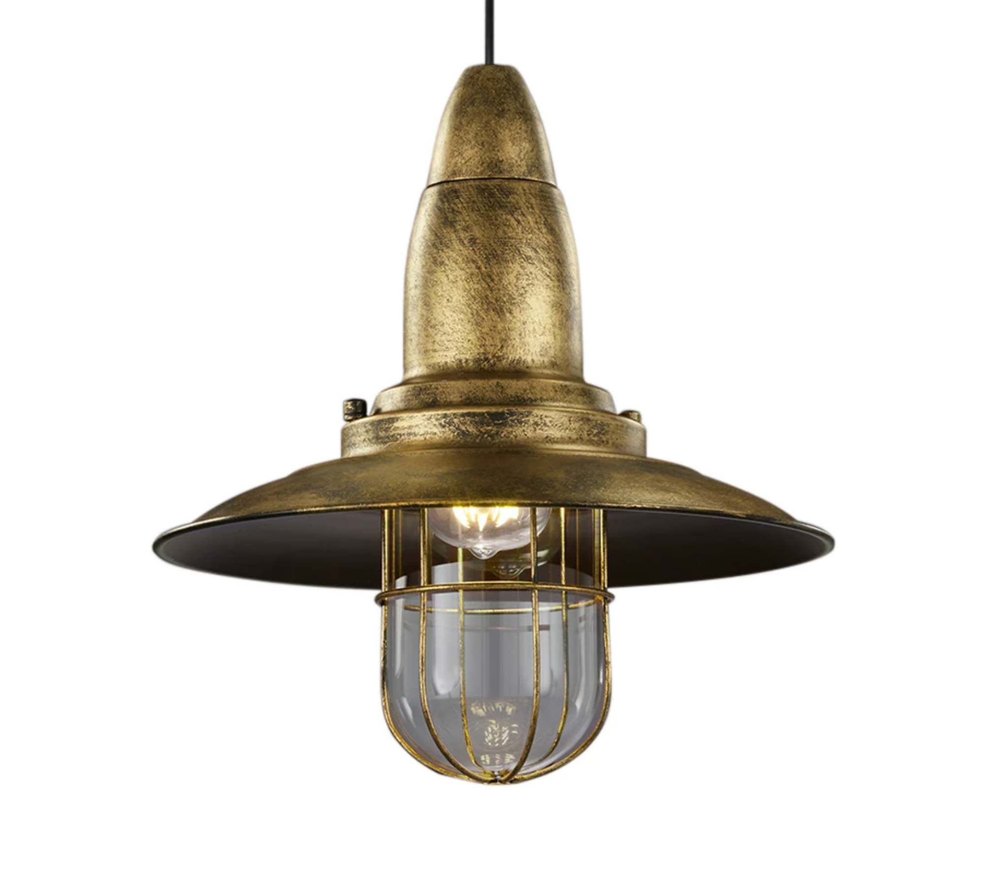 1-flammige Pendelleuchte Messing