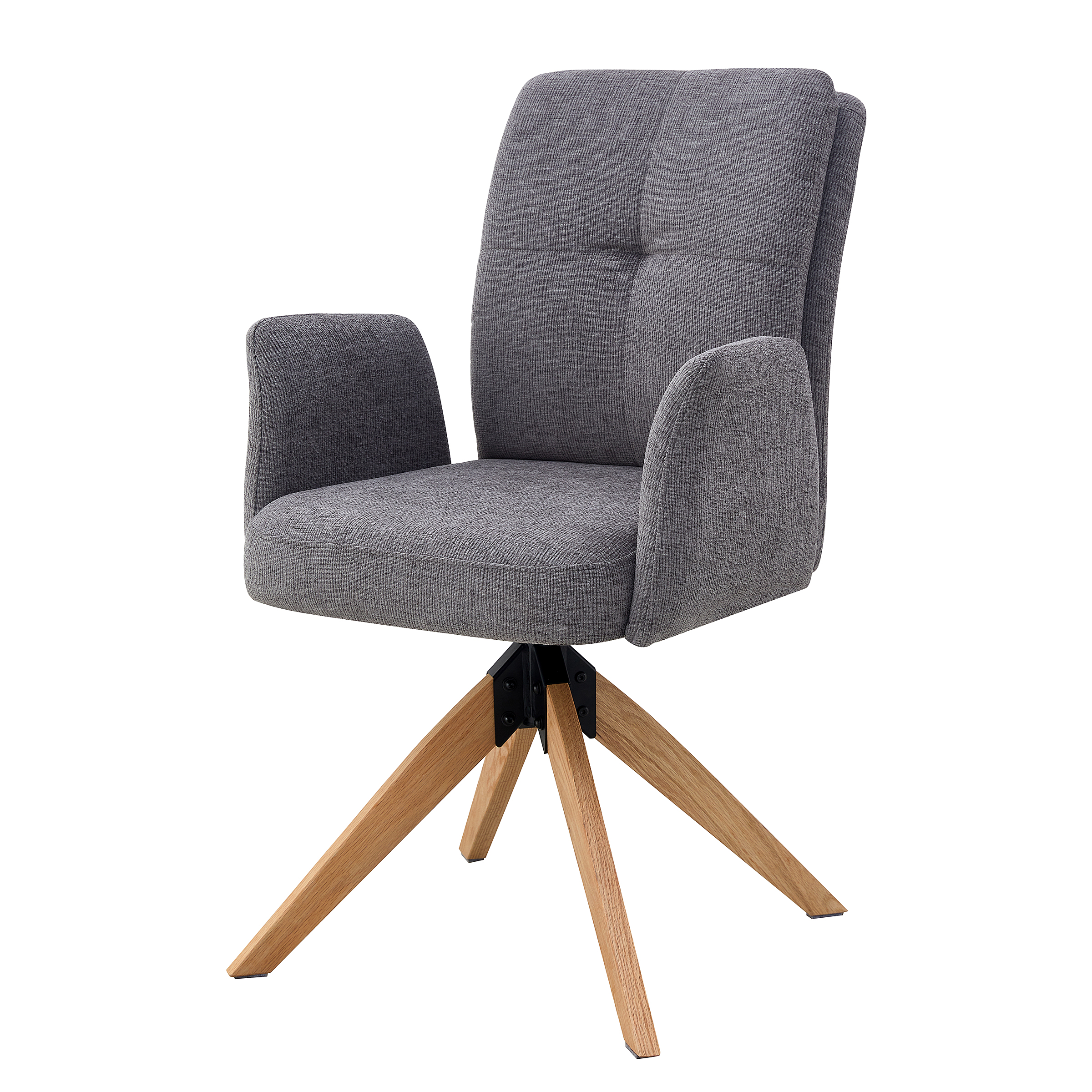 MULUT Armlehnenstuhl Drehbar 2er-Set Anthrazit