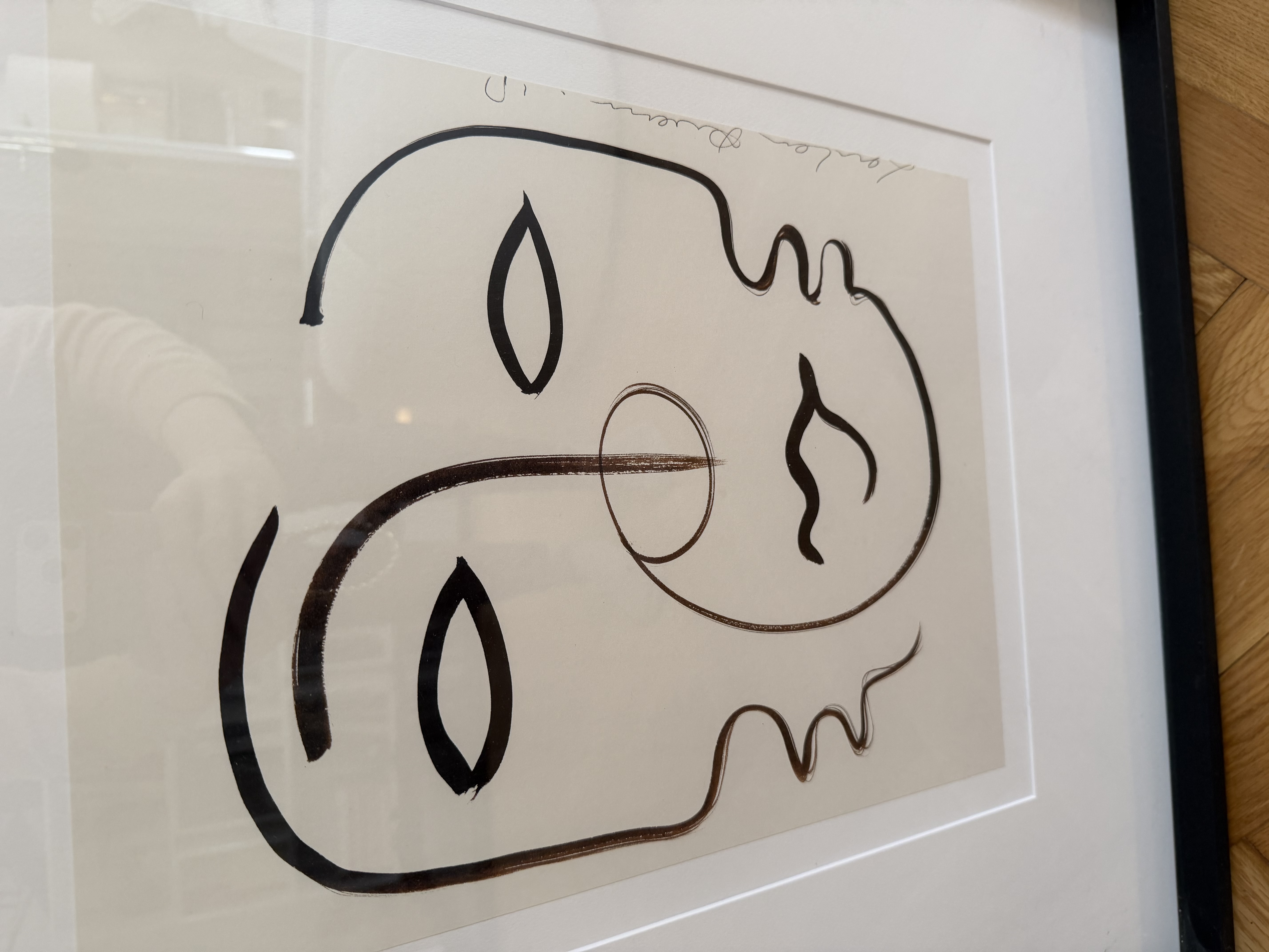 Art print Wood Paper Black