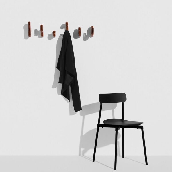 6x Clump Wall Hook Ceramic Brown