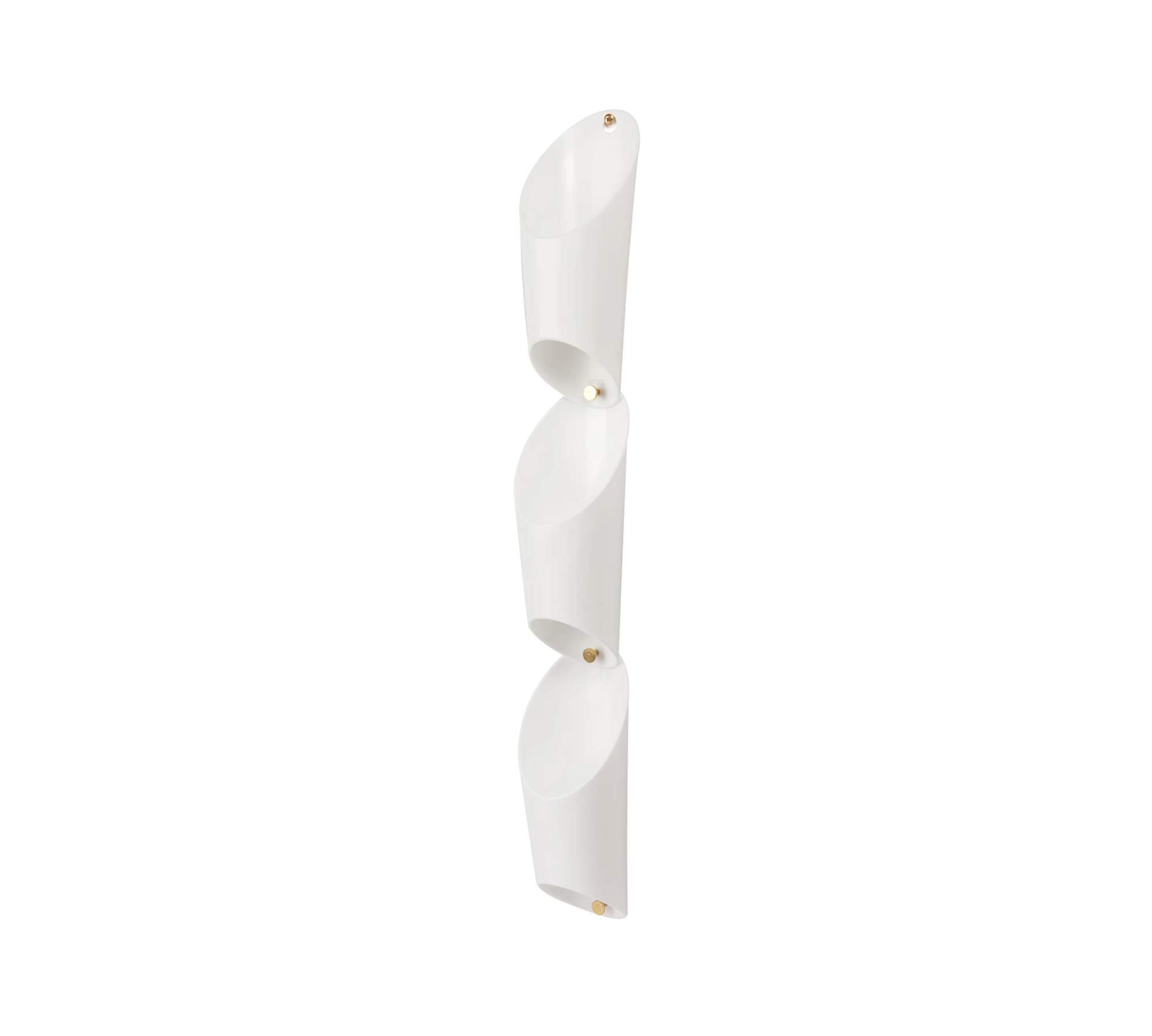 3x Wandvase Weiß