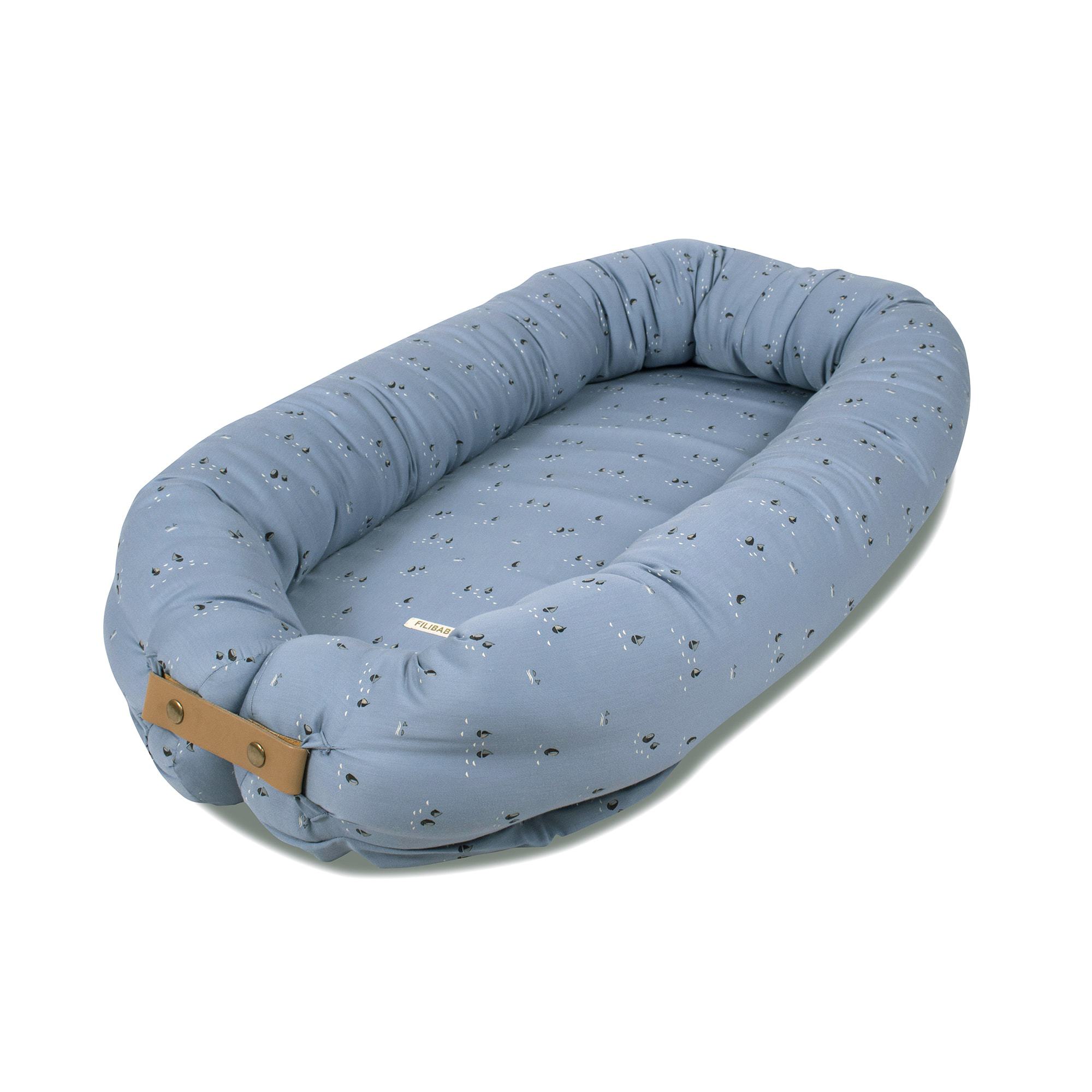 Wave Therapy Babynest Bio-Baumwolle Blau