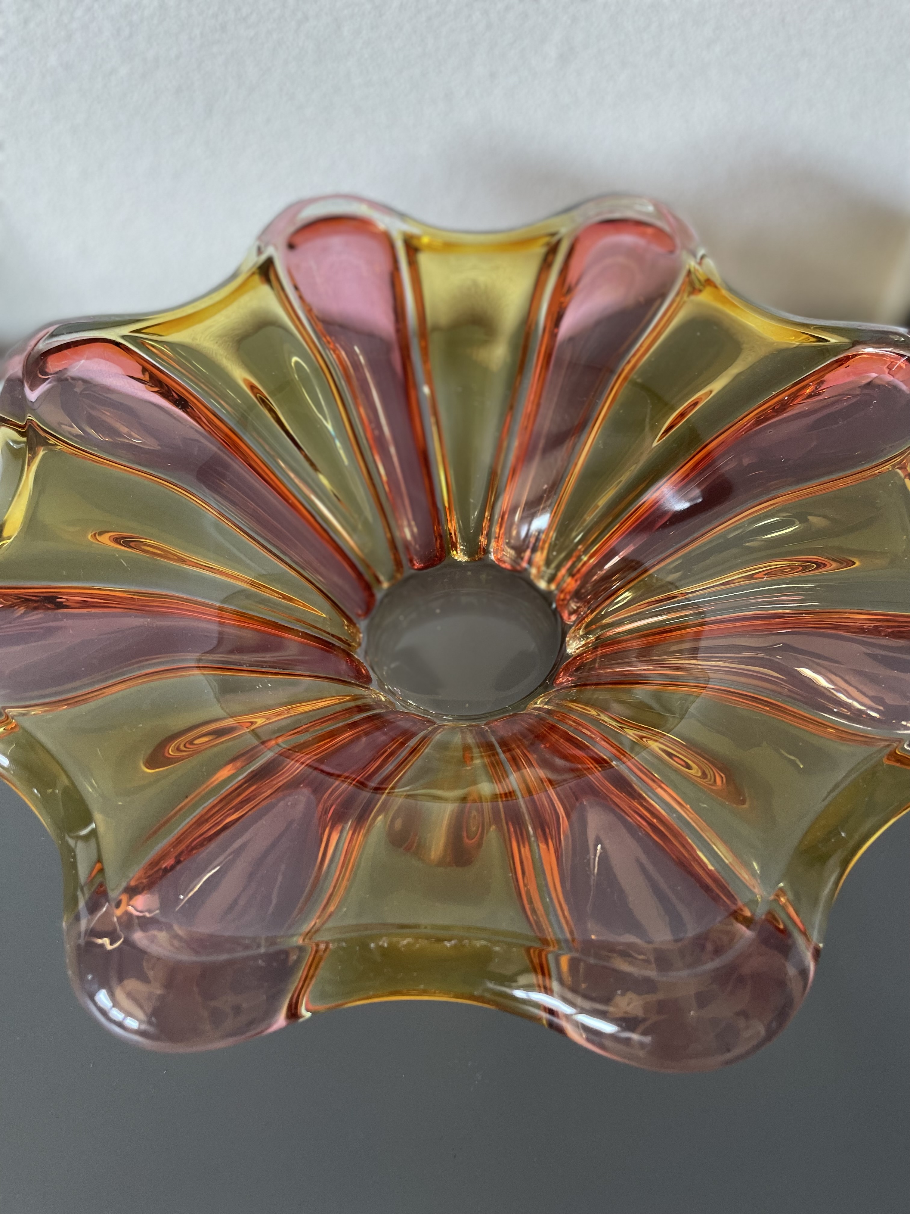 Vintage Schale Glas Mehrfarbig