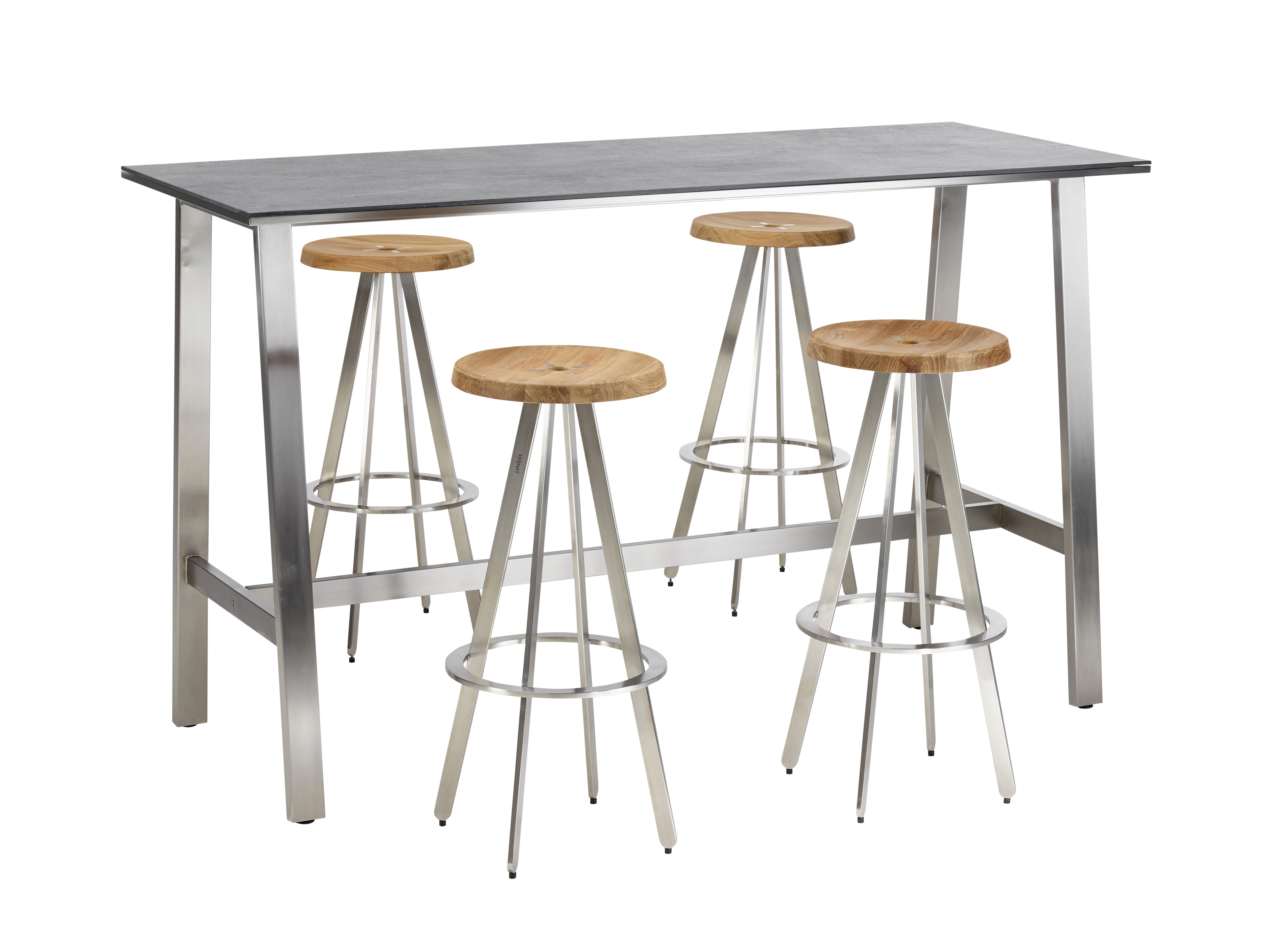 Bari Bar Table Steel Ceramic Anthracite