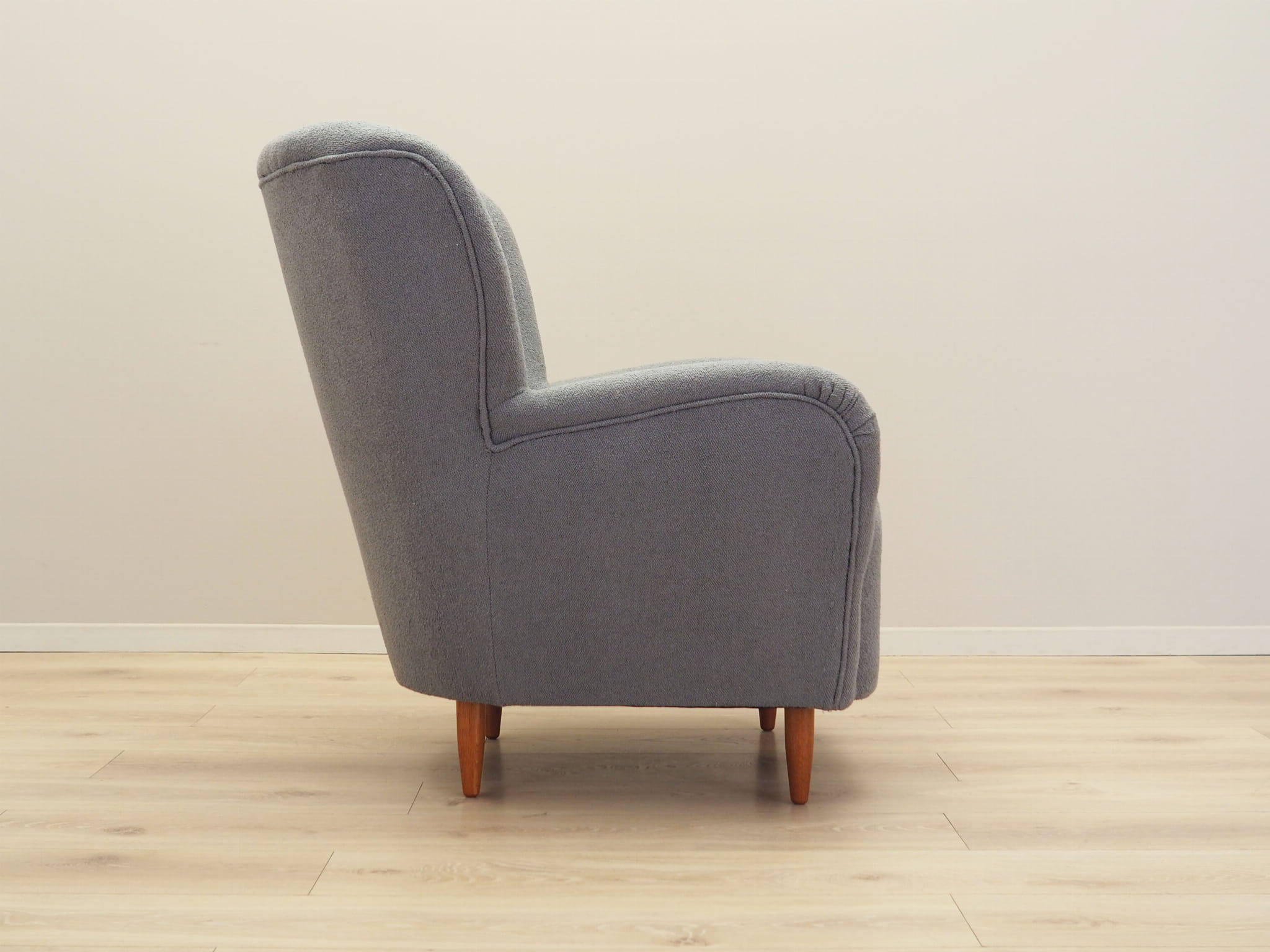 Armchair Textile Wood Grey