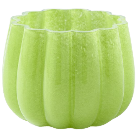 Melon Hurricane Kerzenhalter Glas Olivgrün