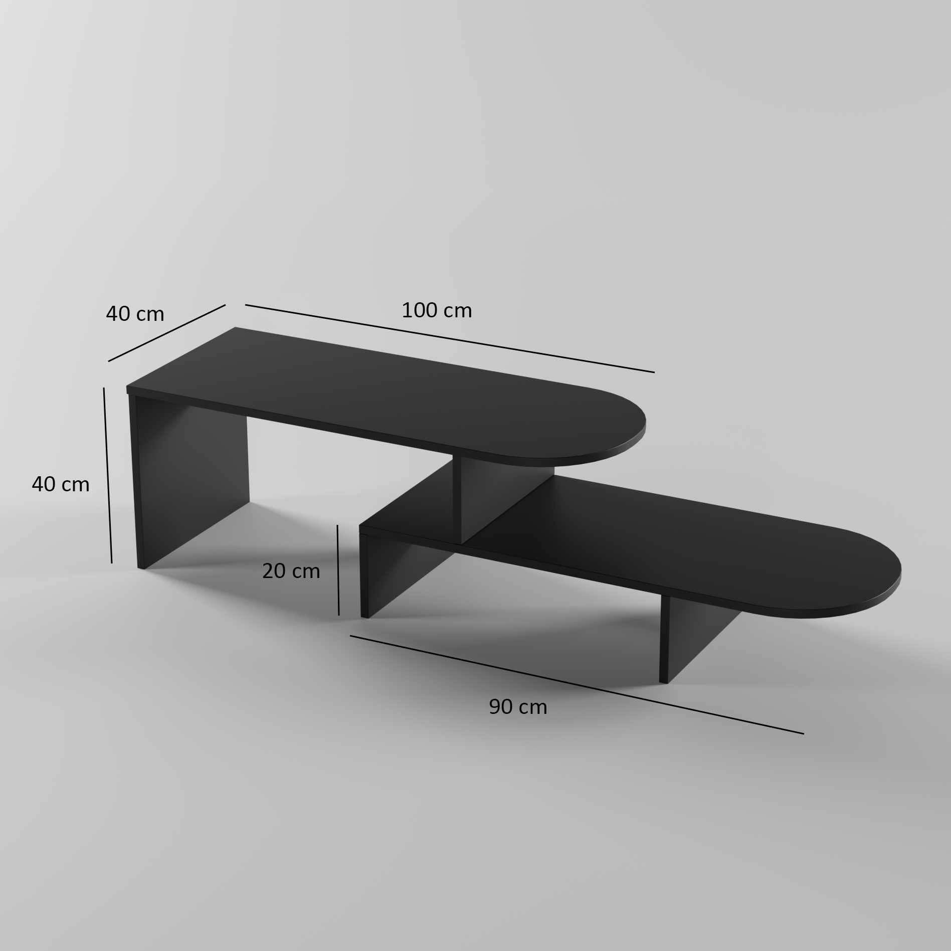 Puzzle Coffee Table Black