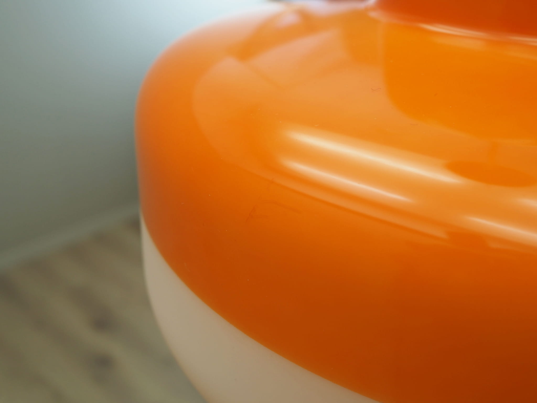 Pendant lamp glass orange 2000s