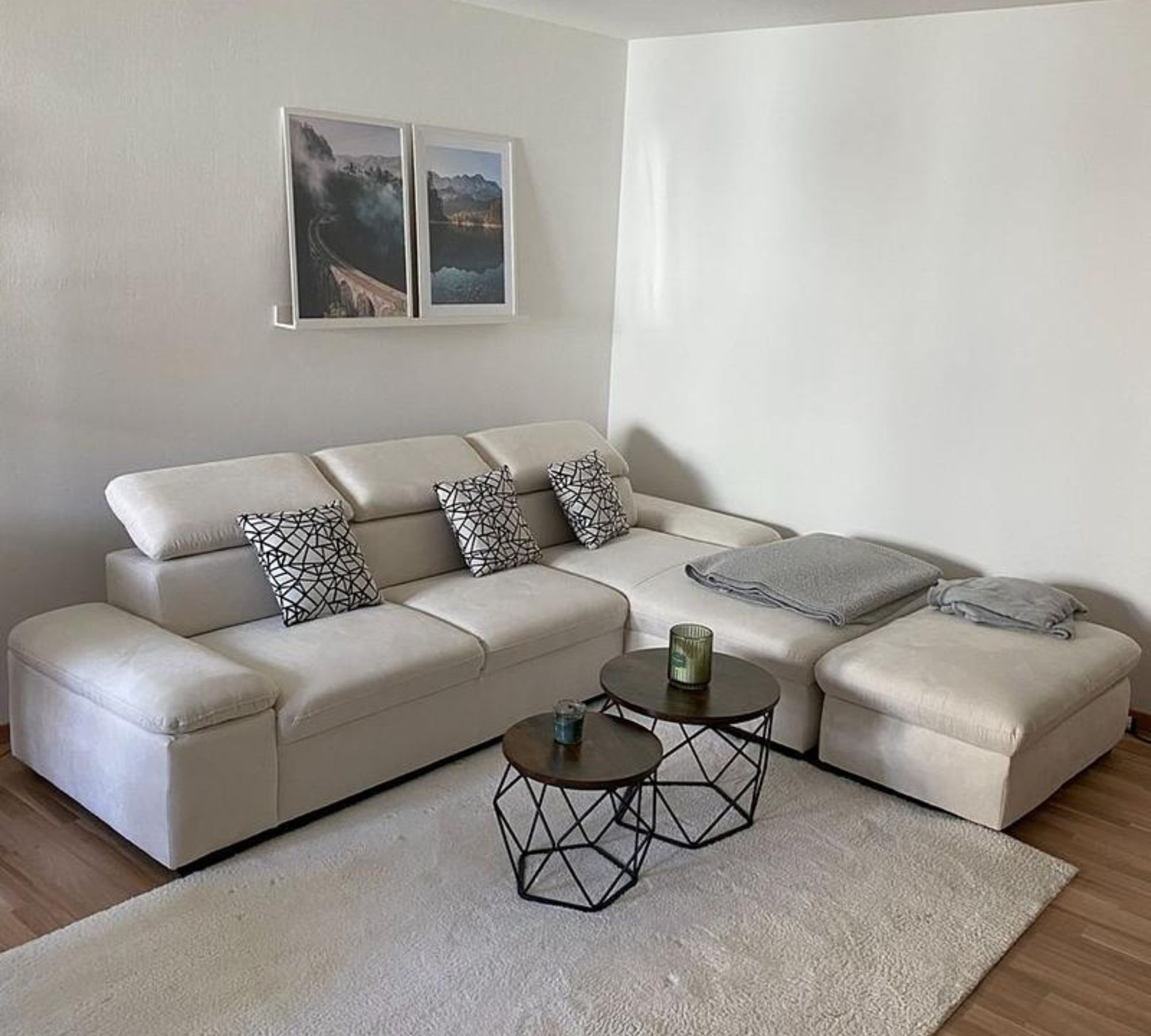 Modulares Ecksofa Beige