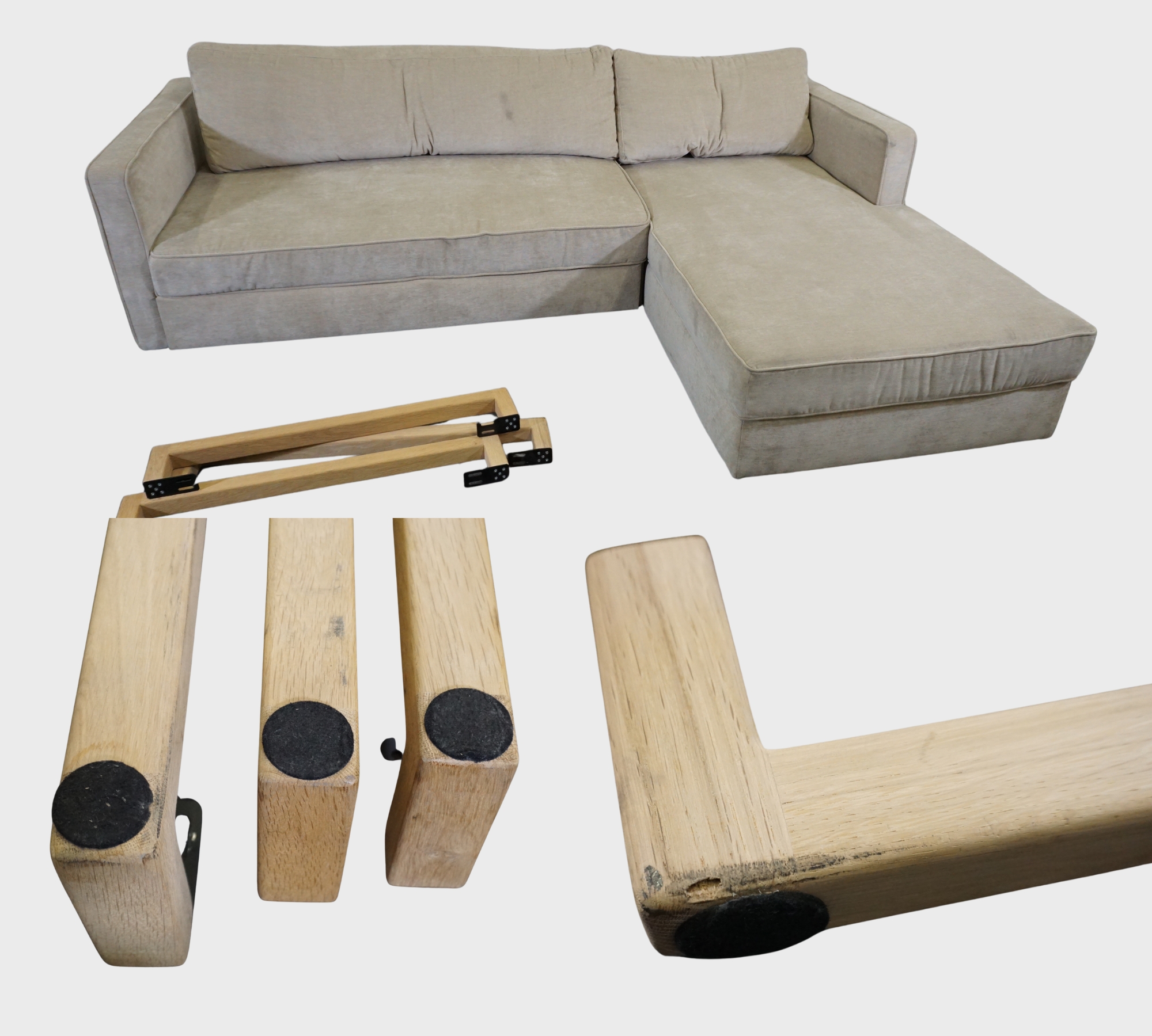 Madison Schlafsofa Récamiere Rechts Danny Cream