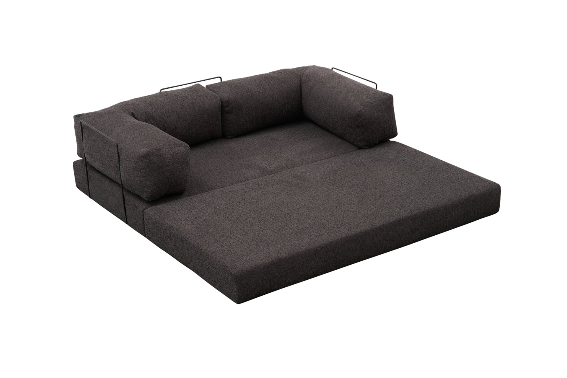 Comfort Schlafsofa 2-Sitzer Anthrazit