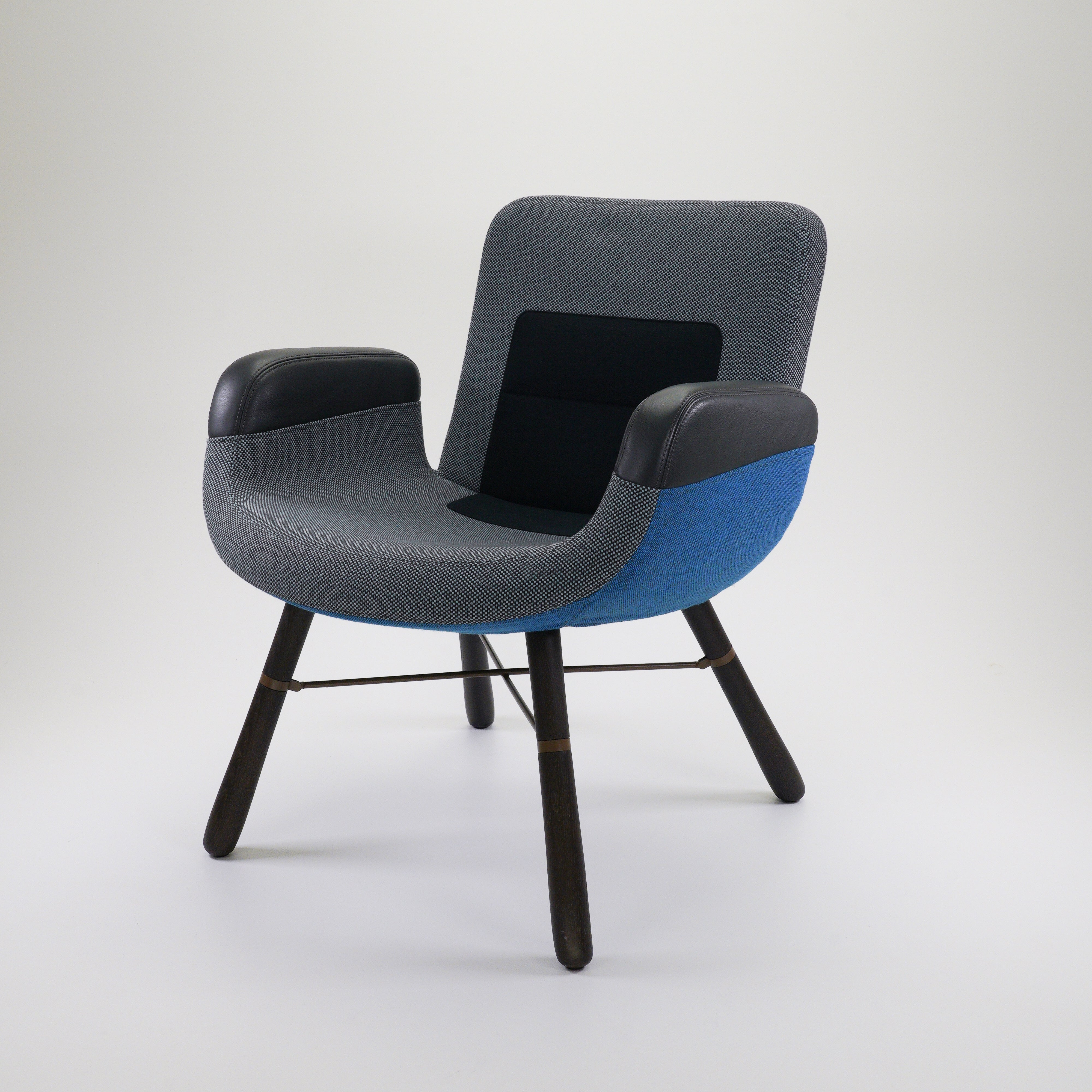 East River Chair Leder Blau