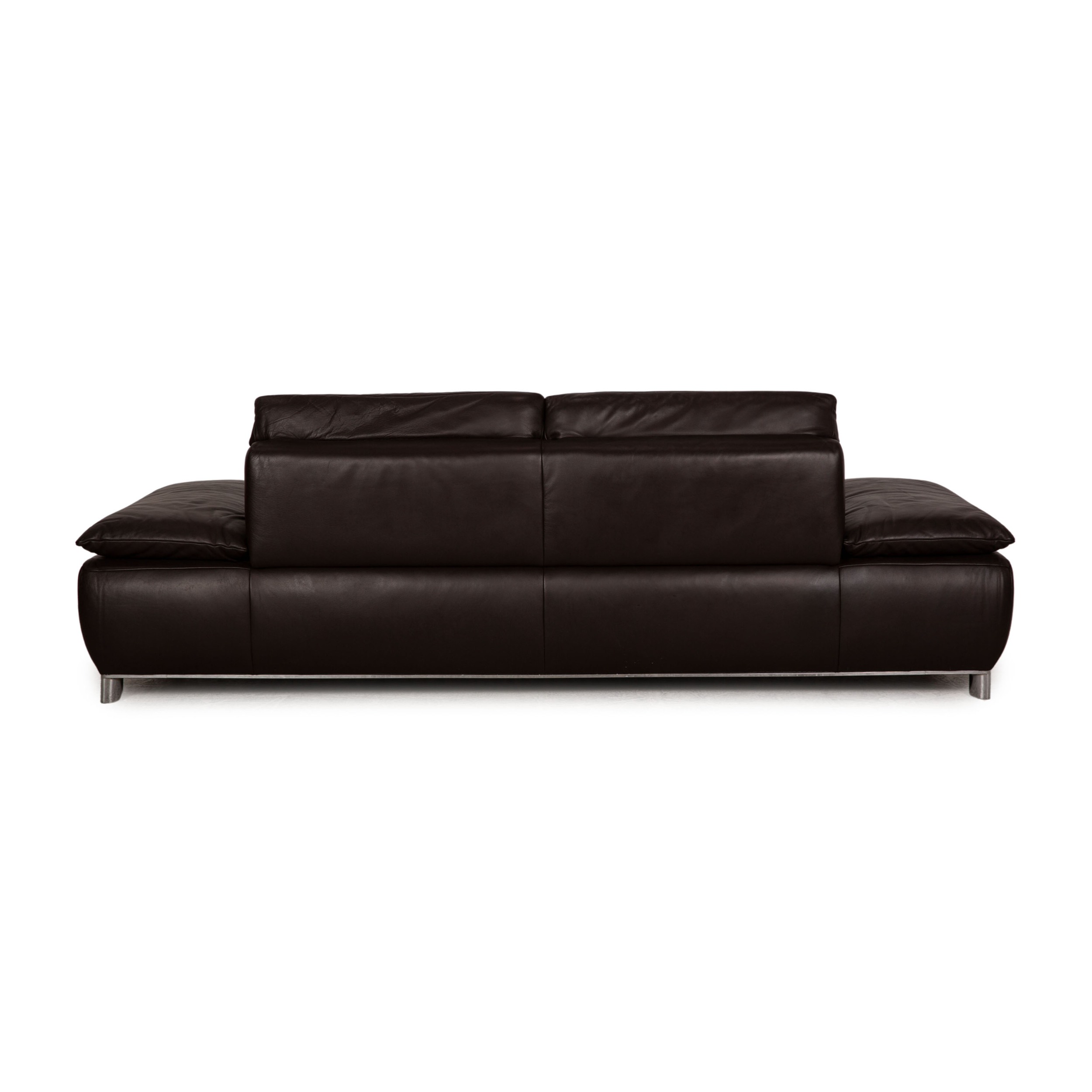 Volare Sofa 3-Sitzer mit Funktion Leder Dunkelbraun
