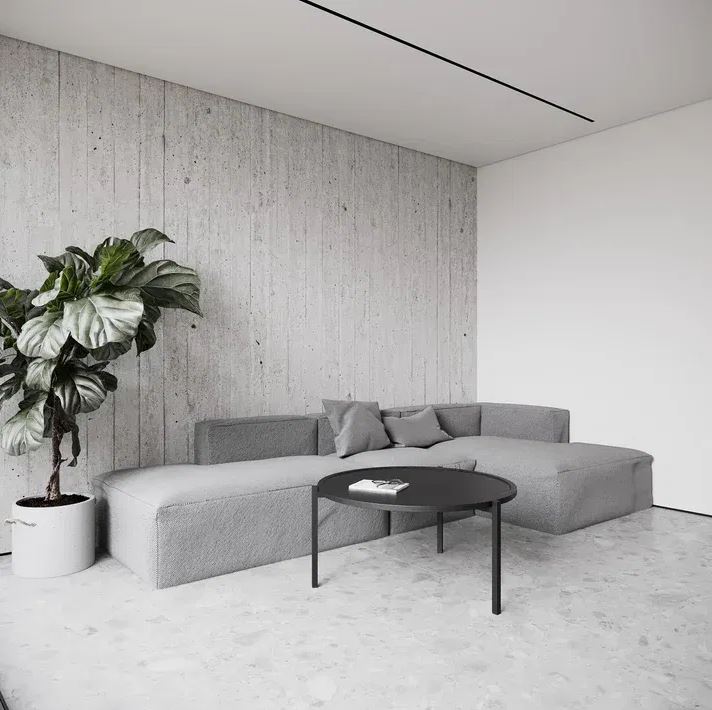 Couchtisch Eschenholz Schwarz Ø90cm