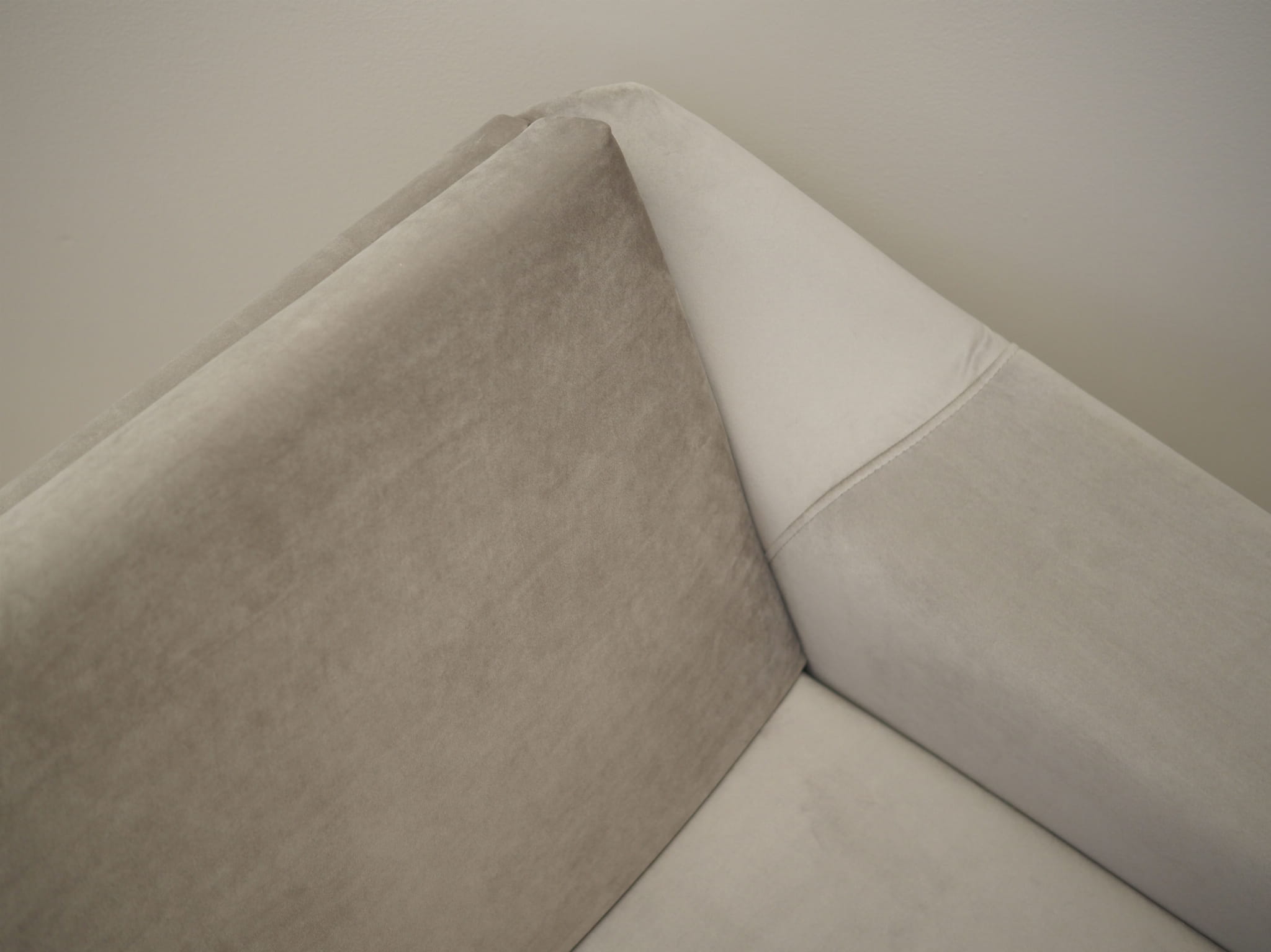 Sofa 3-seater textile gray 1980s