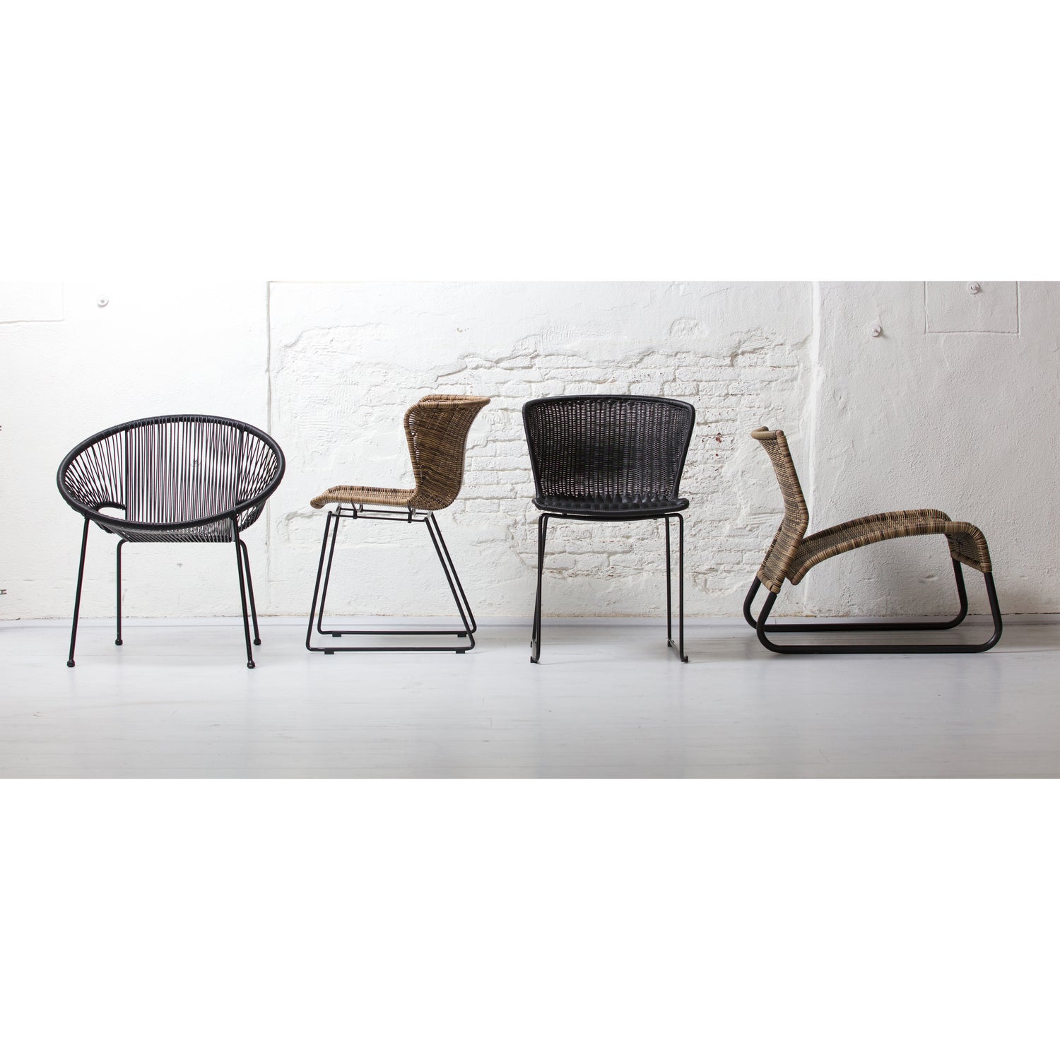 2x Wings Chair Steel Natural