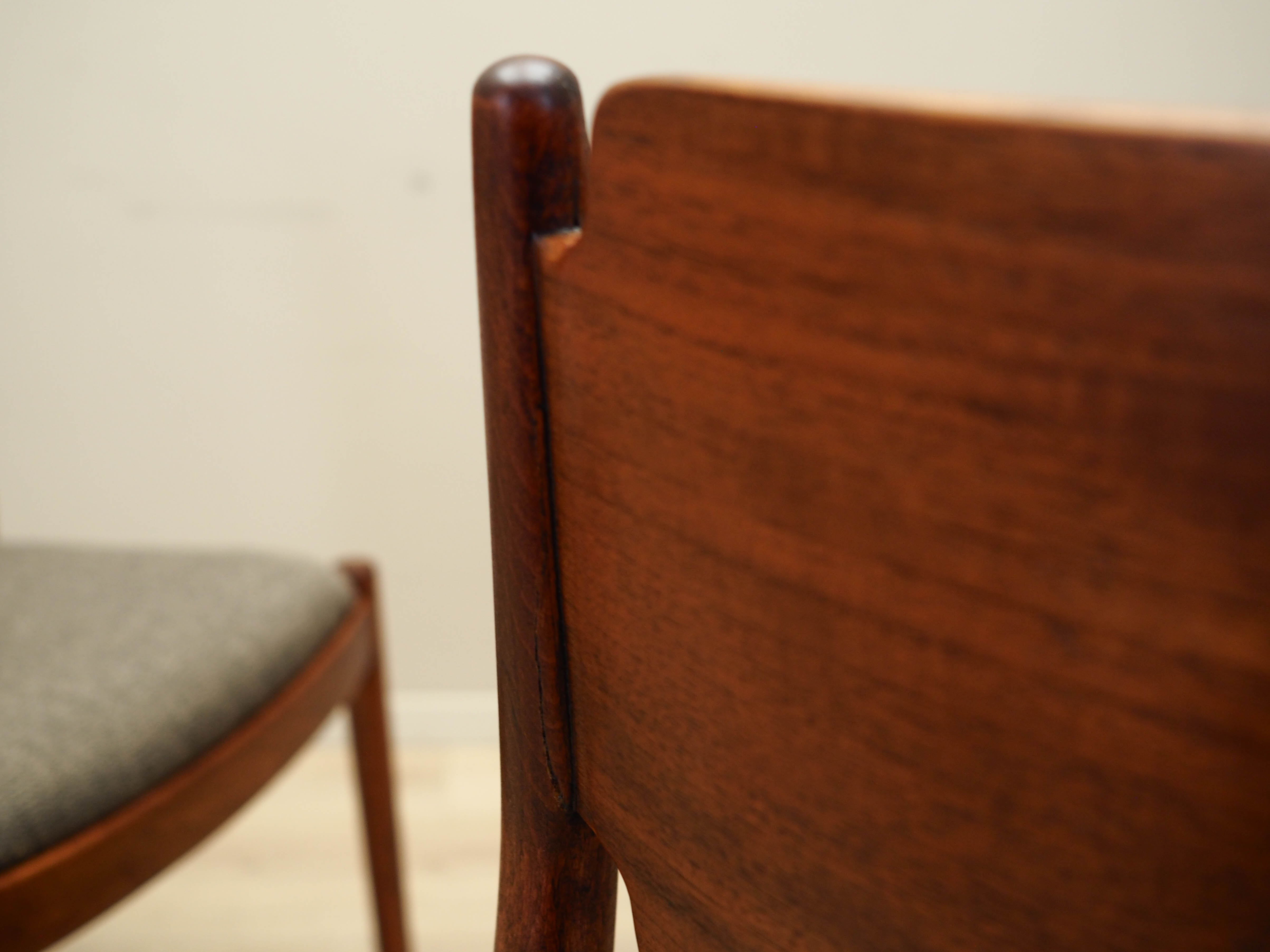 4x Chair-Set Wood Brown 1970s