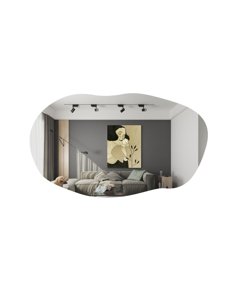 Lossa Mirror Black 52cm x 89cm