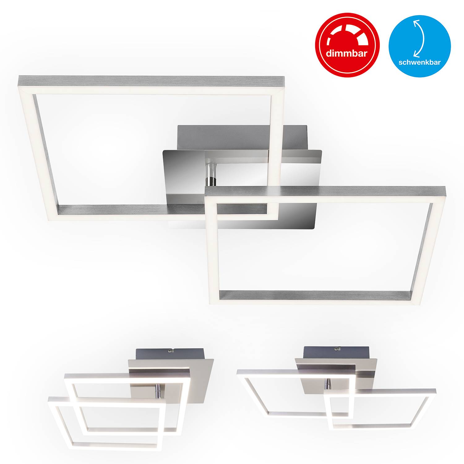 LED-Deckenleuchte Frame Polycarbonat Stahl