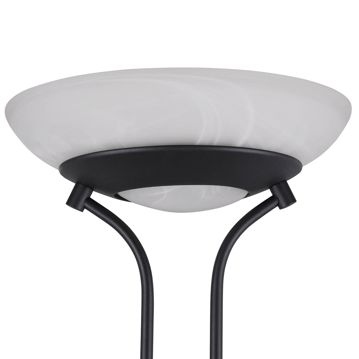 LED-Stehleuchte Orson Glas Aluminium Schwarz