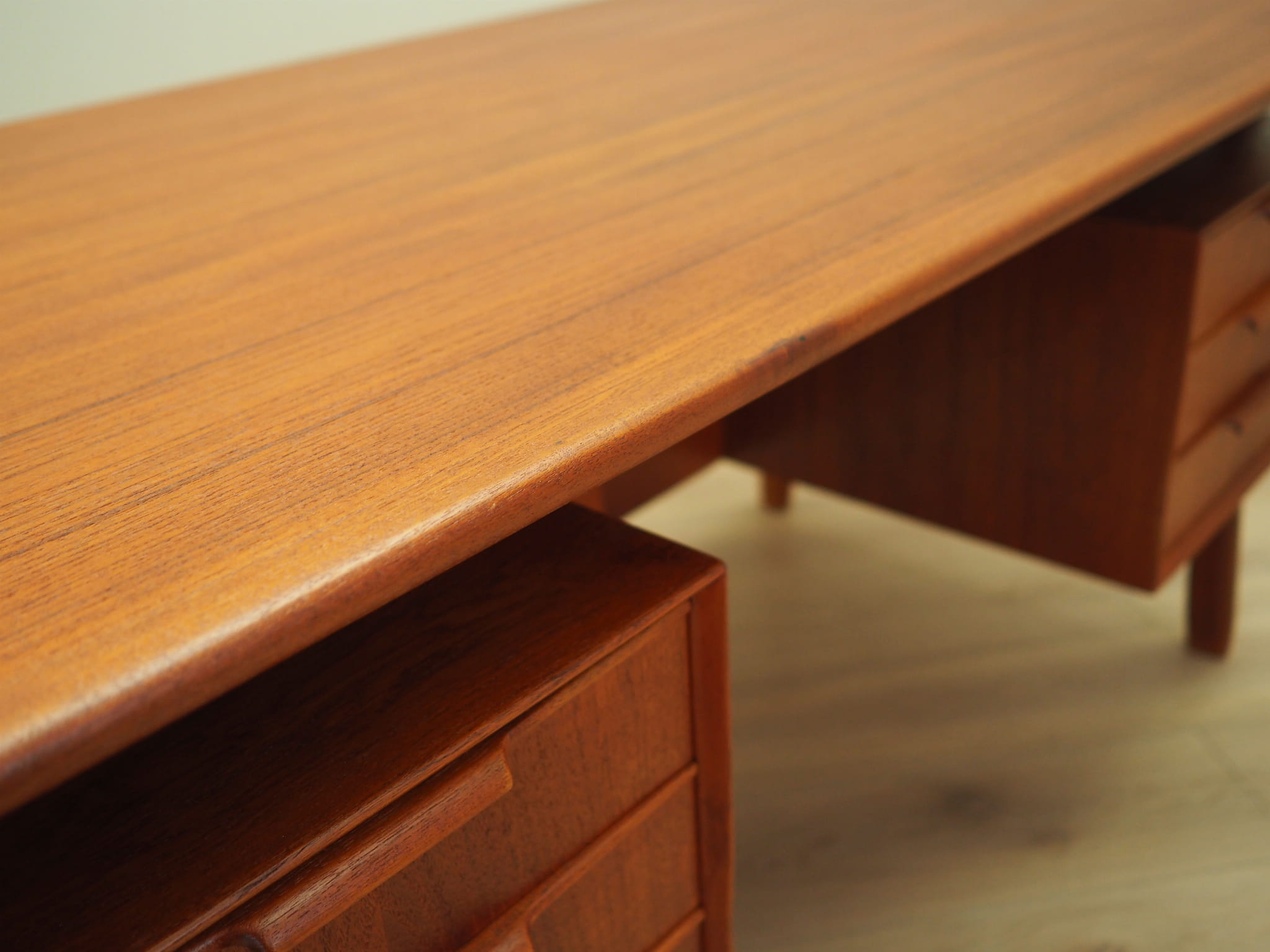 Vintage desk teak brown 1970s