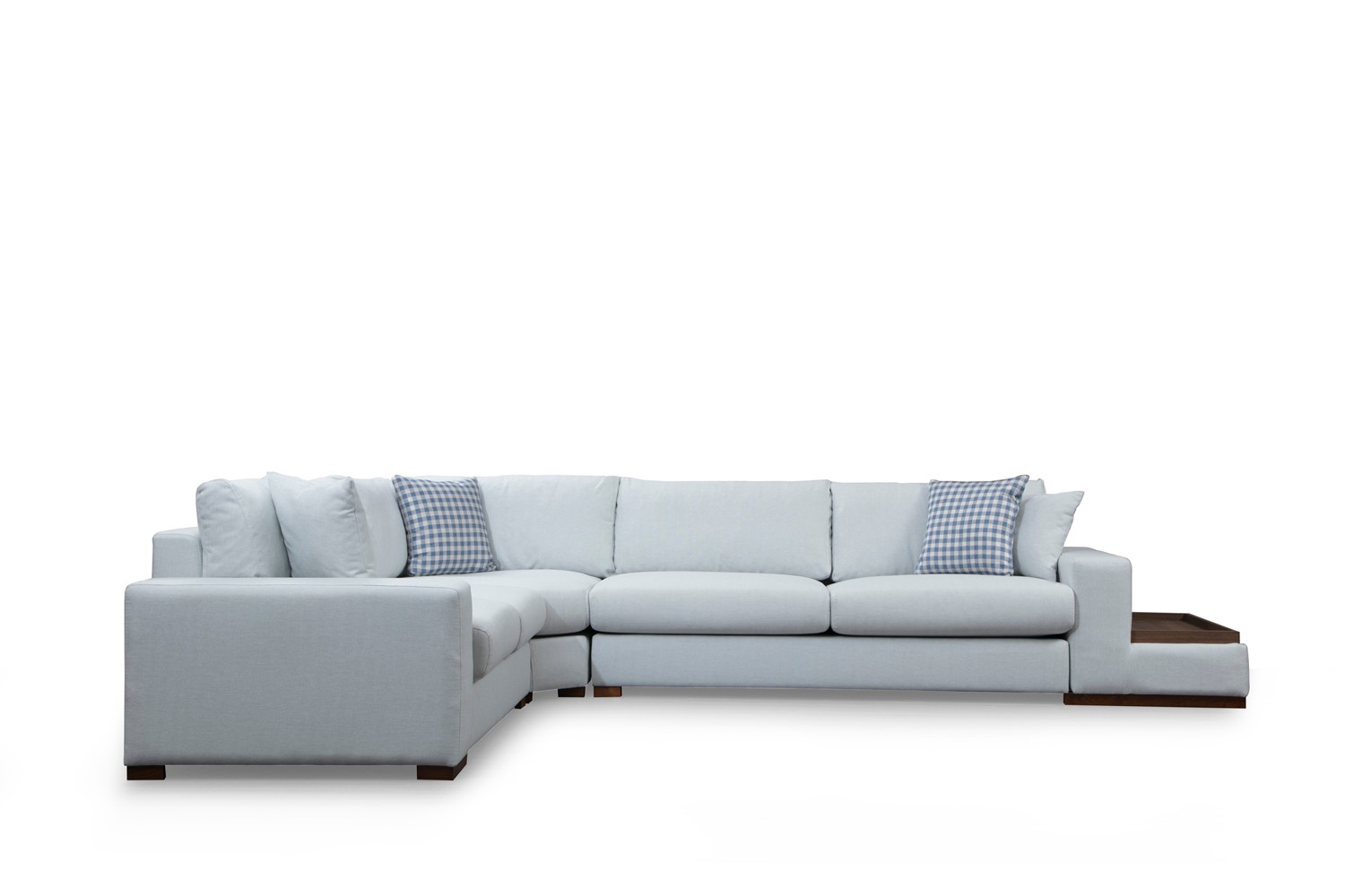 Ecksofa Textil Weiß