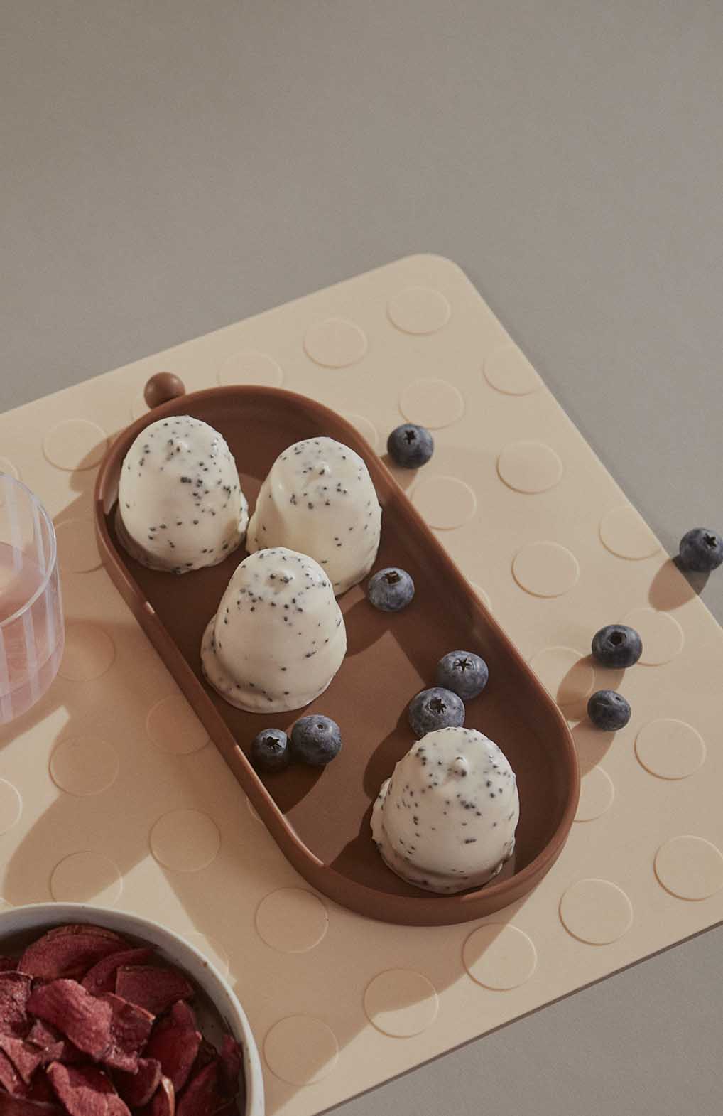 2x Dotto Placemat Silicone Beige