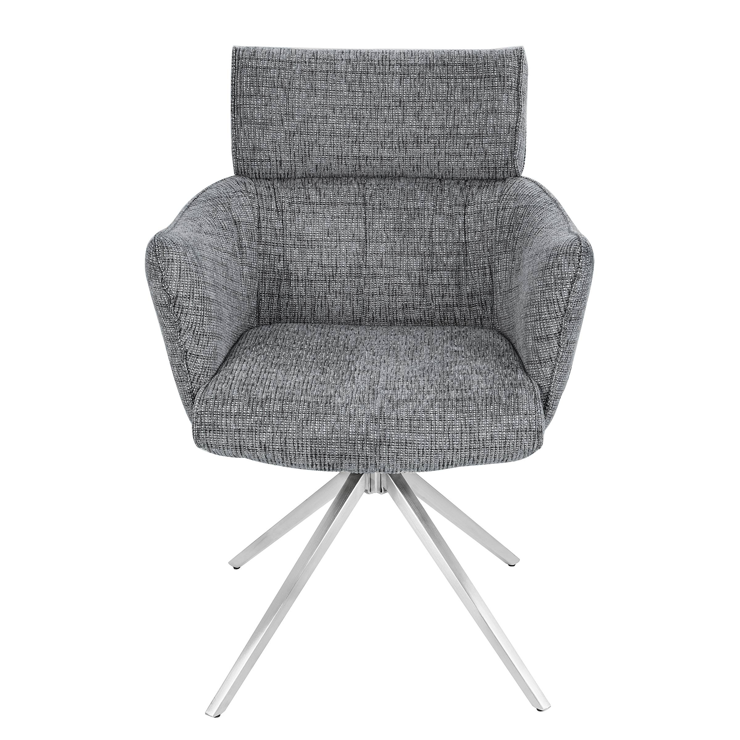 2x Drehbarer Armlehnenstuhl IMMAH Grau