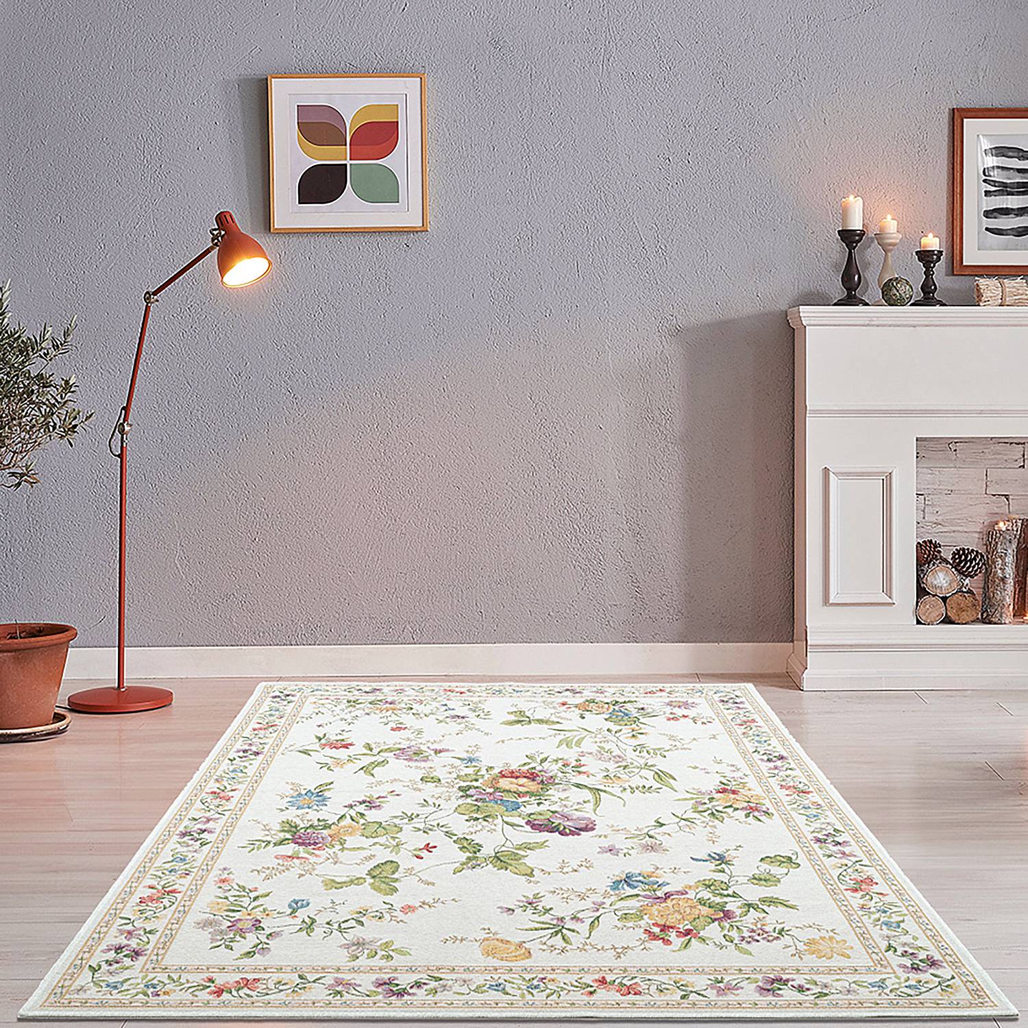 Flomi Sagrini Kurzflorteppich Creme 140 x 200 cm