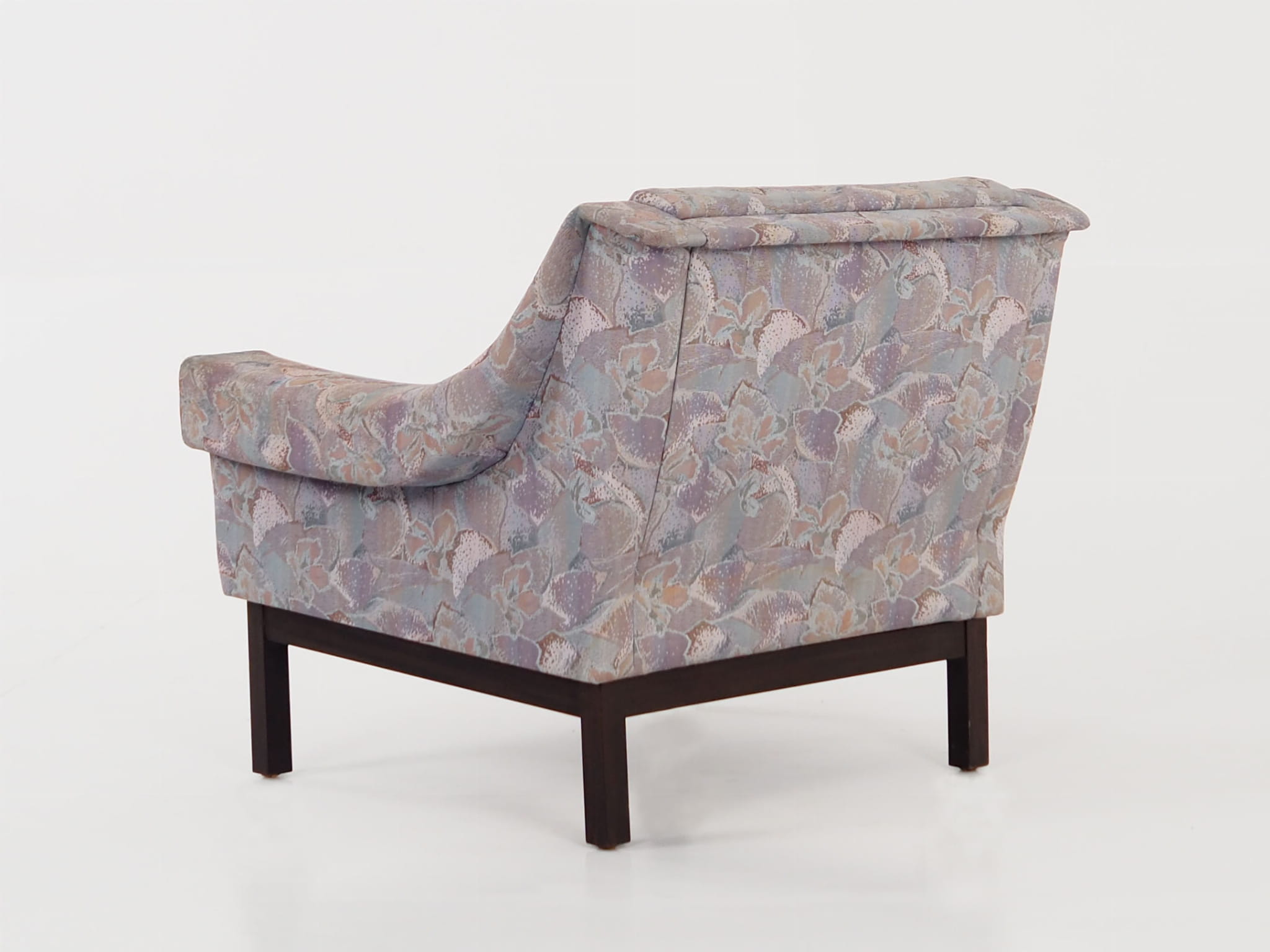 Vintage armchair beech wood textile violet 1960s