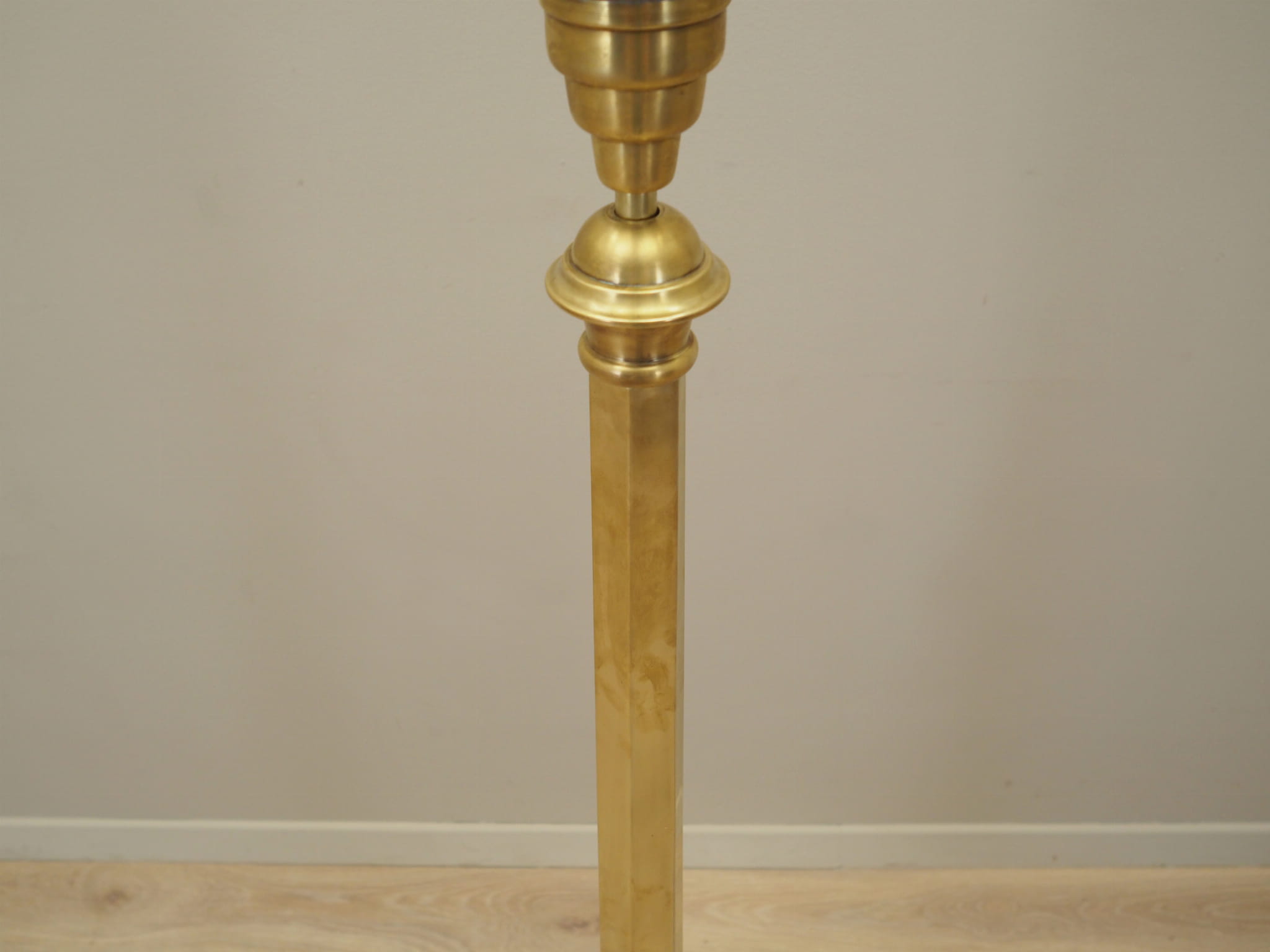 Vintage Stehleuchte Glas Metall Gold 1920er Jahre