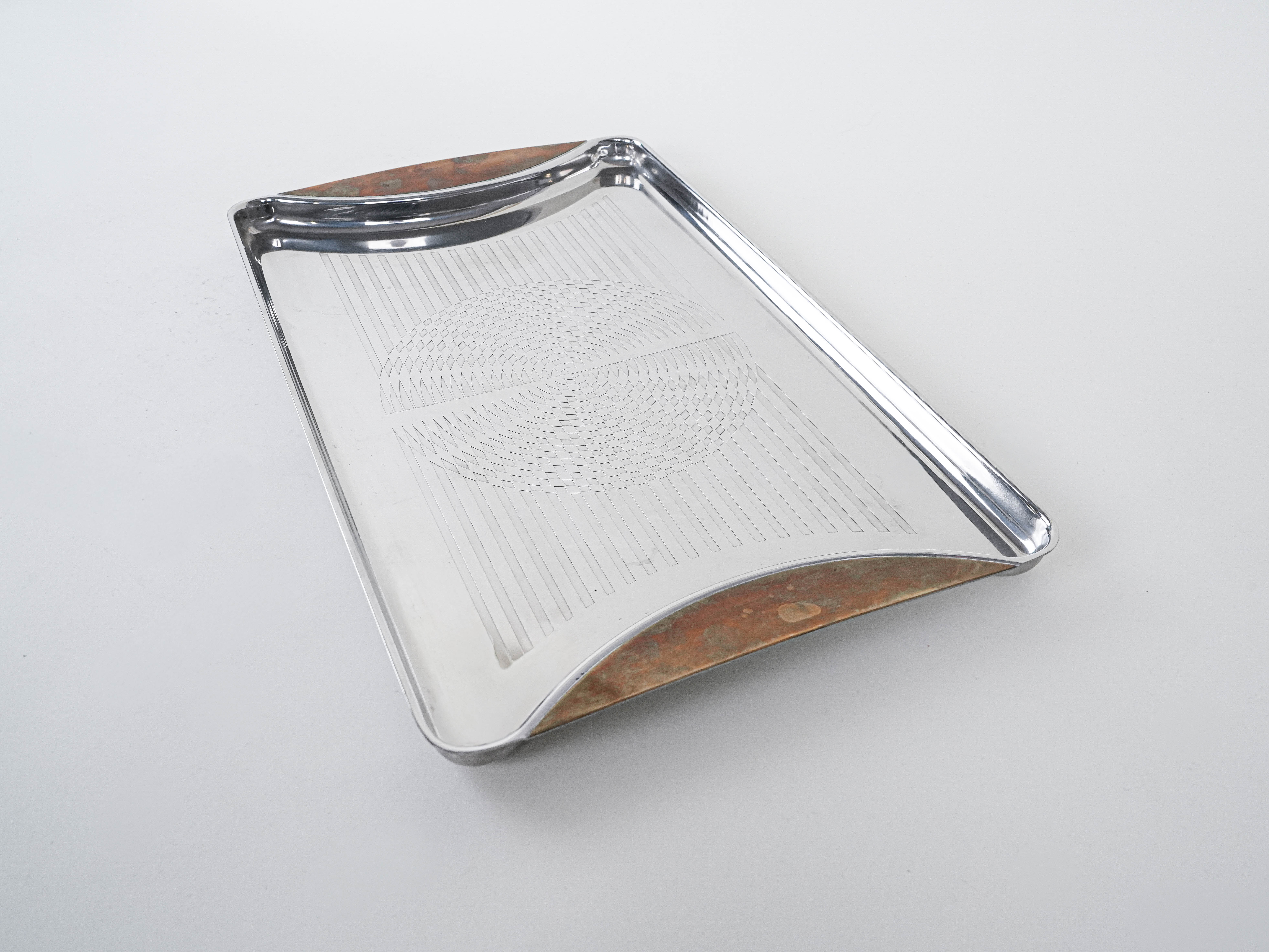 Edelstahltablett Silber
