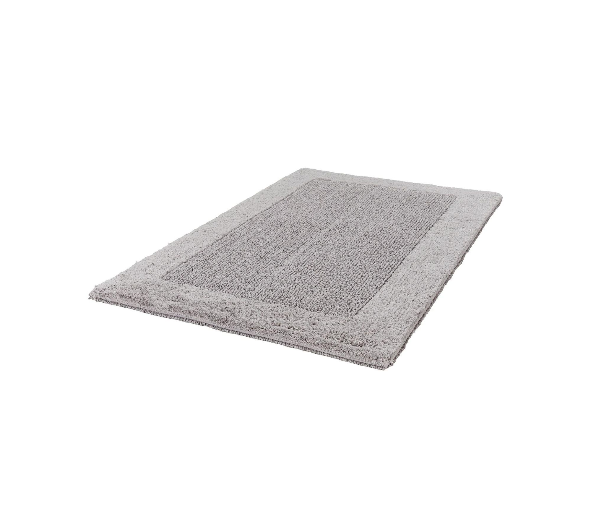 Badteppich Stoff Grau 60 x 90 cm