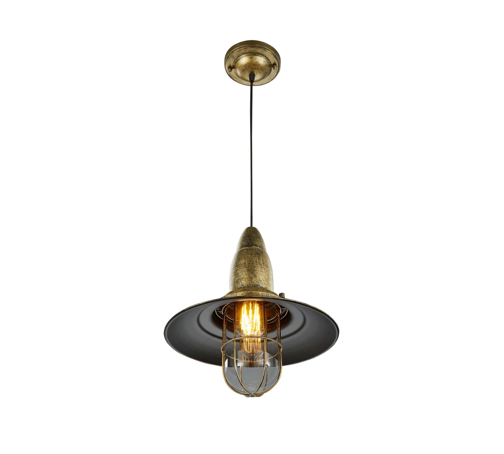 1-flammige Pendelleuchte Messing