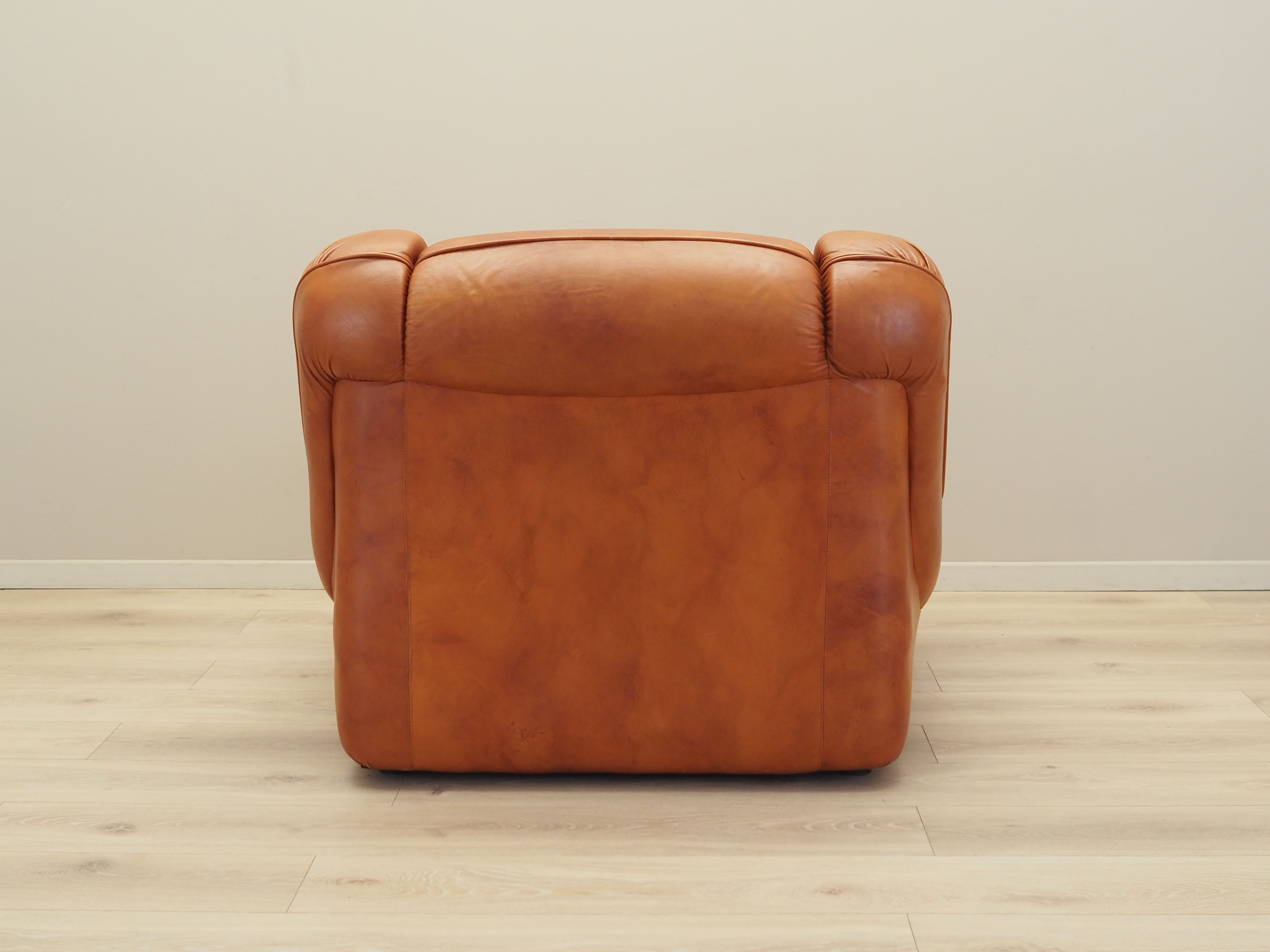 Sessel Leder Braun 1970er Jahre