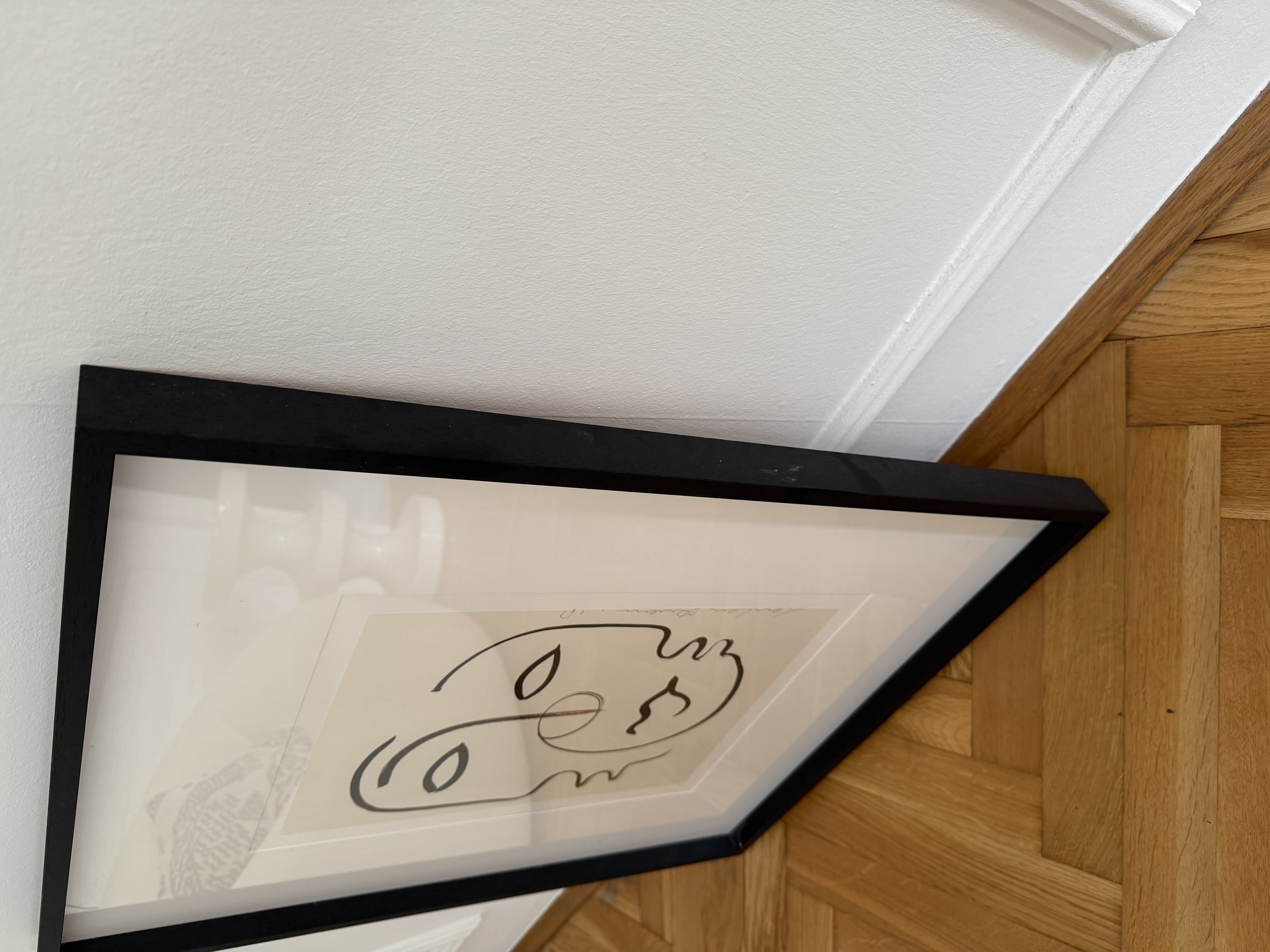 Kunstdruck Holz Papier Schwarz