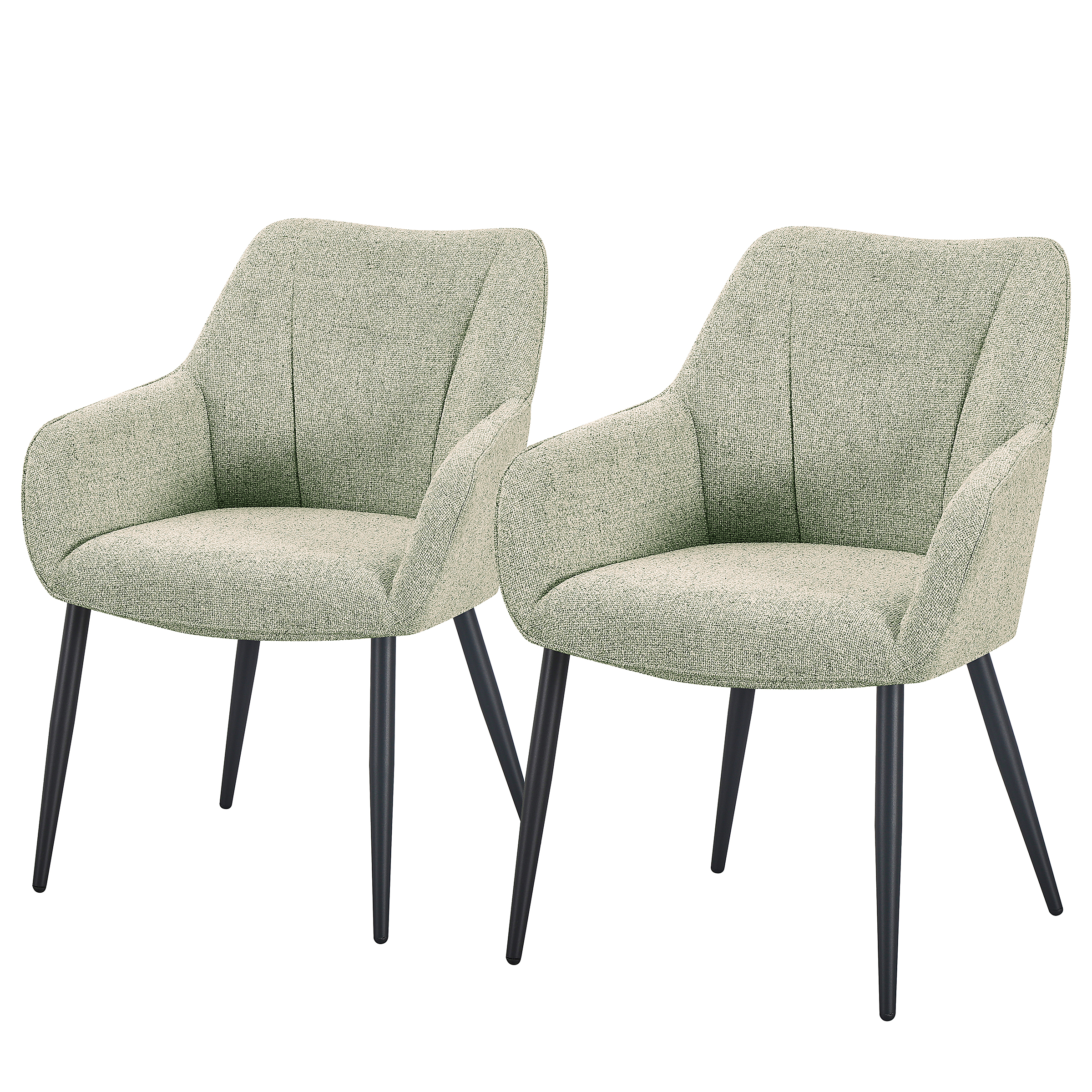 AELHA Armchair Set of 2 Green