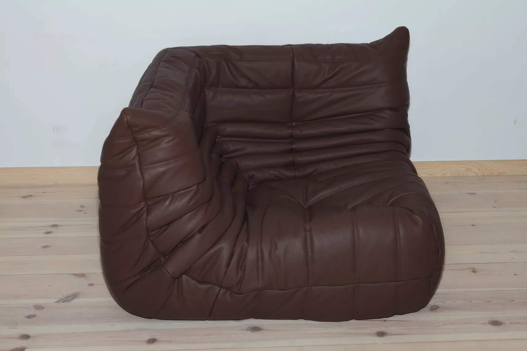 Togo Corner Sofa Madras Leather Brown